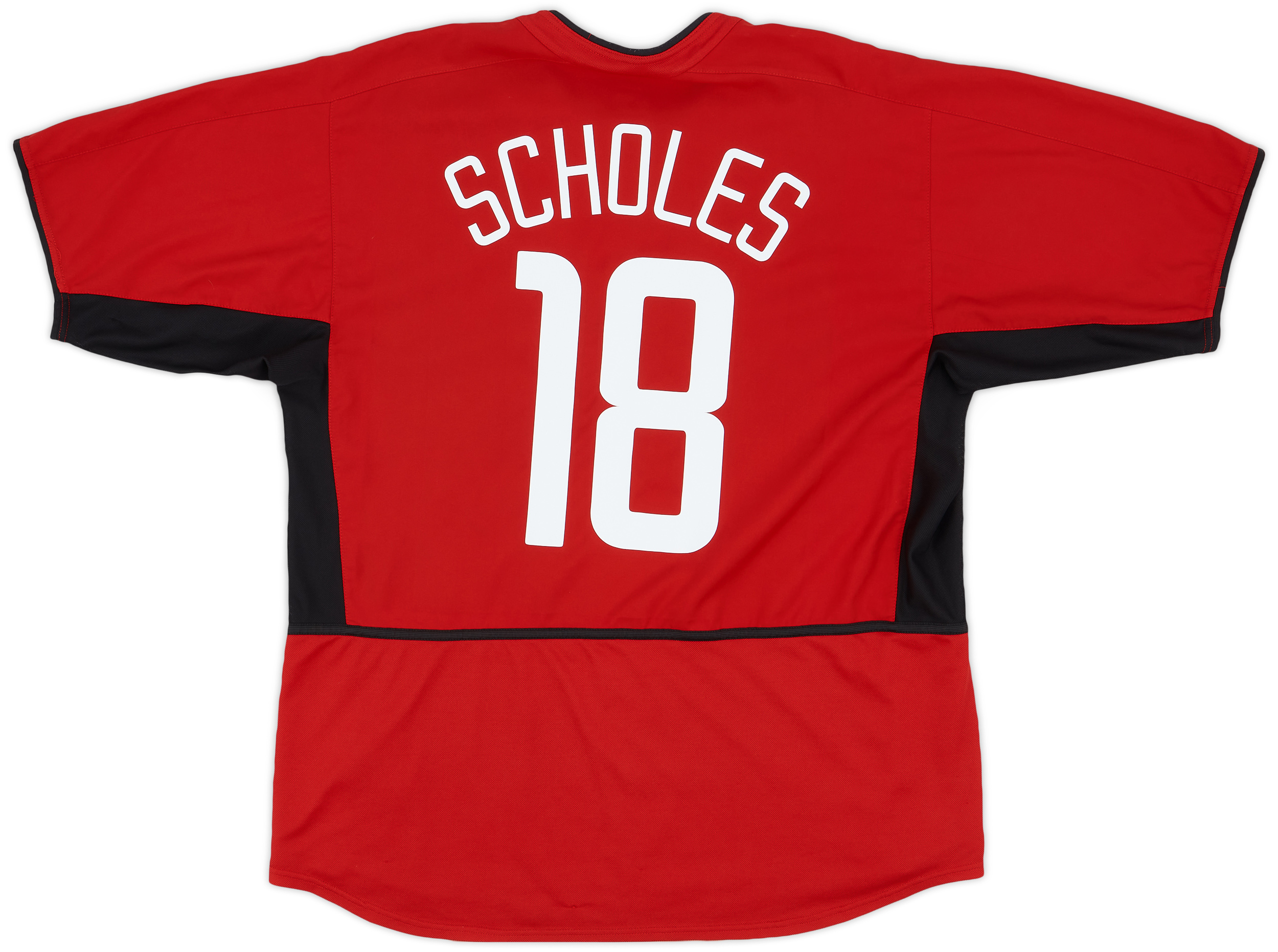 2002-04 Manchester United Home Shirt Scholes #18 - 6/10 - (XL)