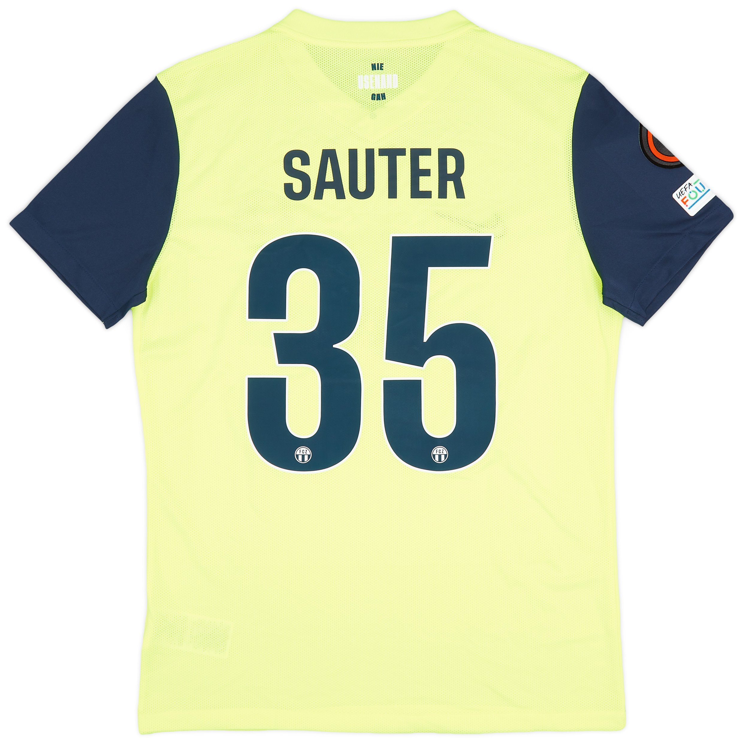 2022-23 FC Zurich Match Issue Europa League Away Shirt Sauter #35
