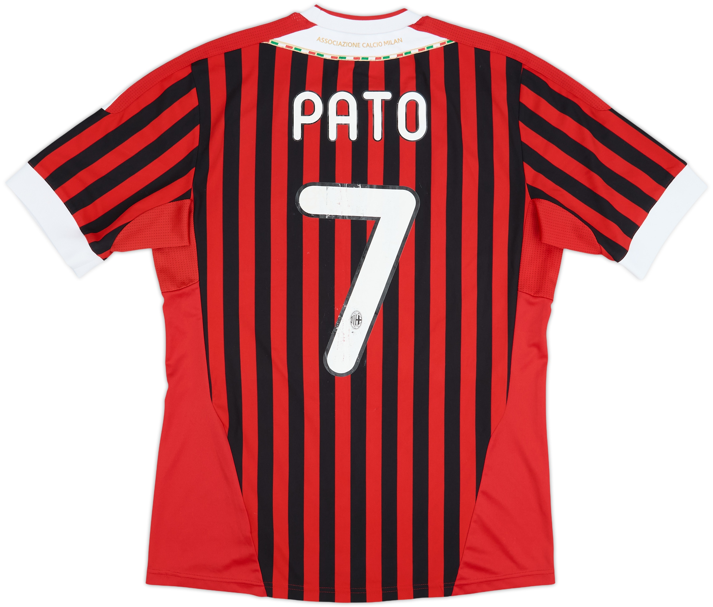 2011-12 AC Milan Home Shirt Pato #7 - 7/10 - (M)