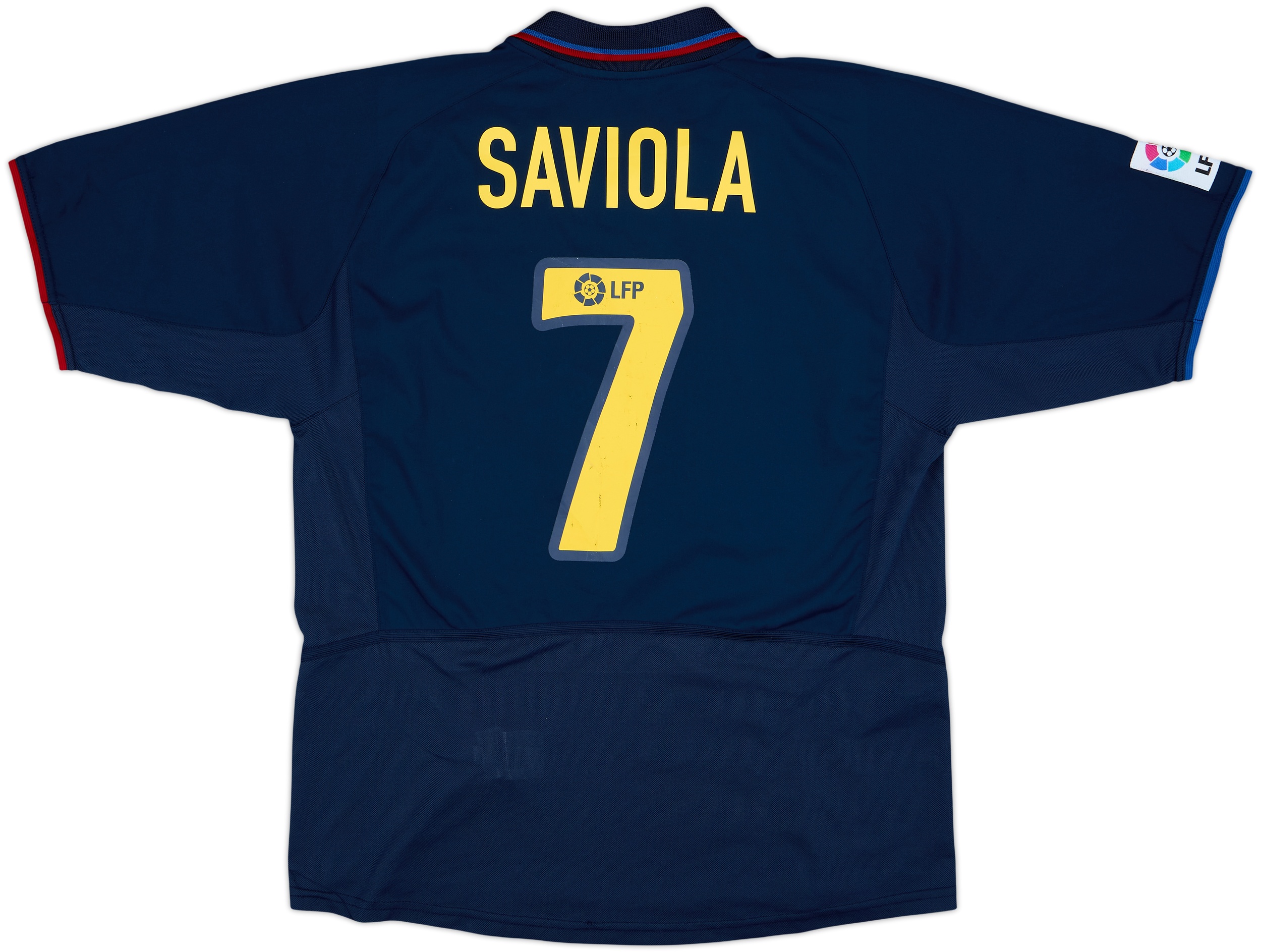 2002-03 Barcelona Away Shirt Saviola #7 - 7/10 - (M)