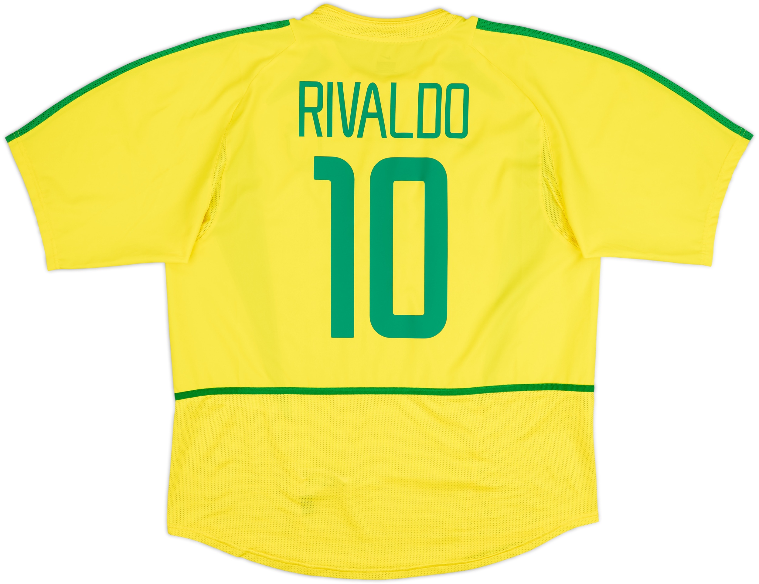 ブラジル代表 シャツ Lサイズ Rivaldo 長袖 2002-04 Brazil Home Shirt Rivaldo #10 - 8/10 - (XL)