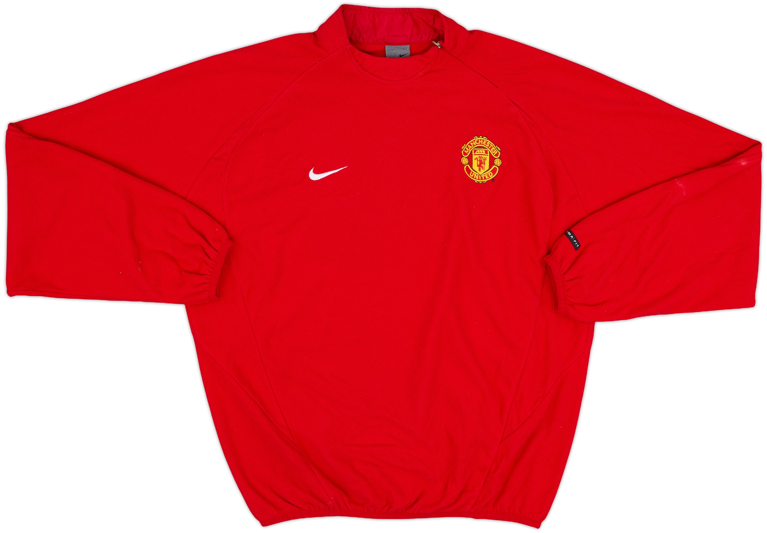 2002-03 Manchester United Nike 1/4 Zip Fleece Top - 7/10 - (M)