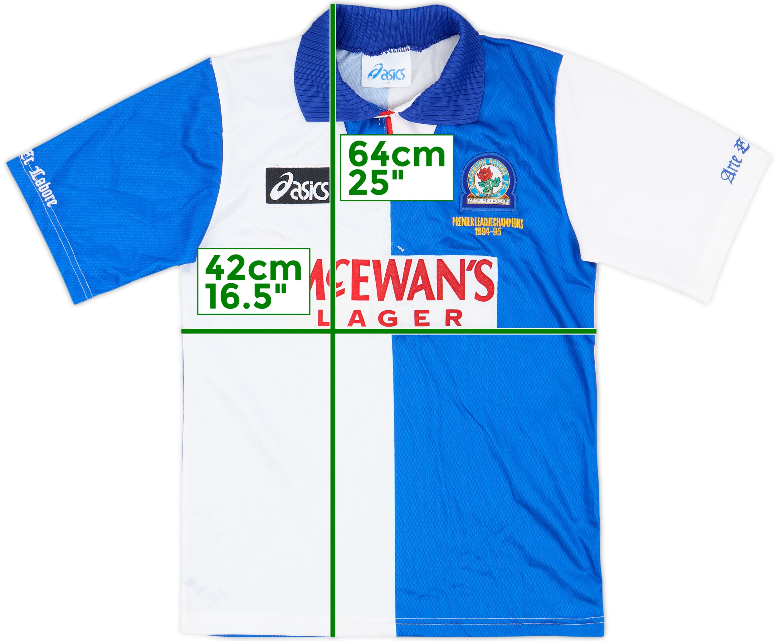 Blackburn Rovers F.C. シャツ 1995 Official 1994-95 BLACKBURN ROVERS 1995 CHAMPIONS SHIRT