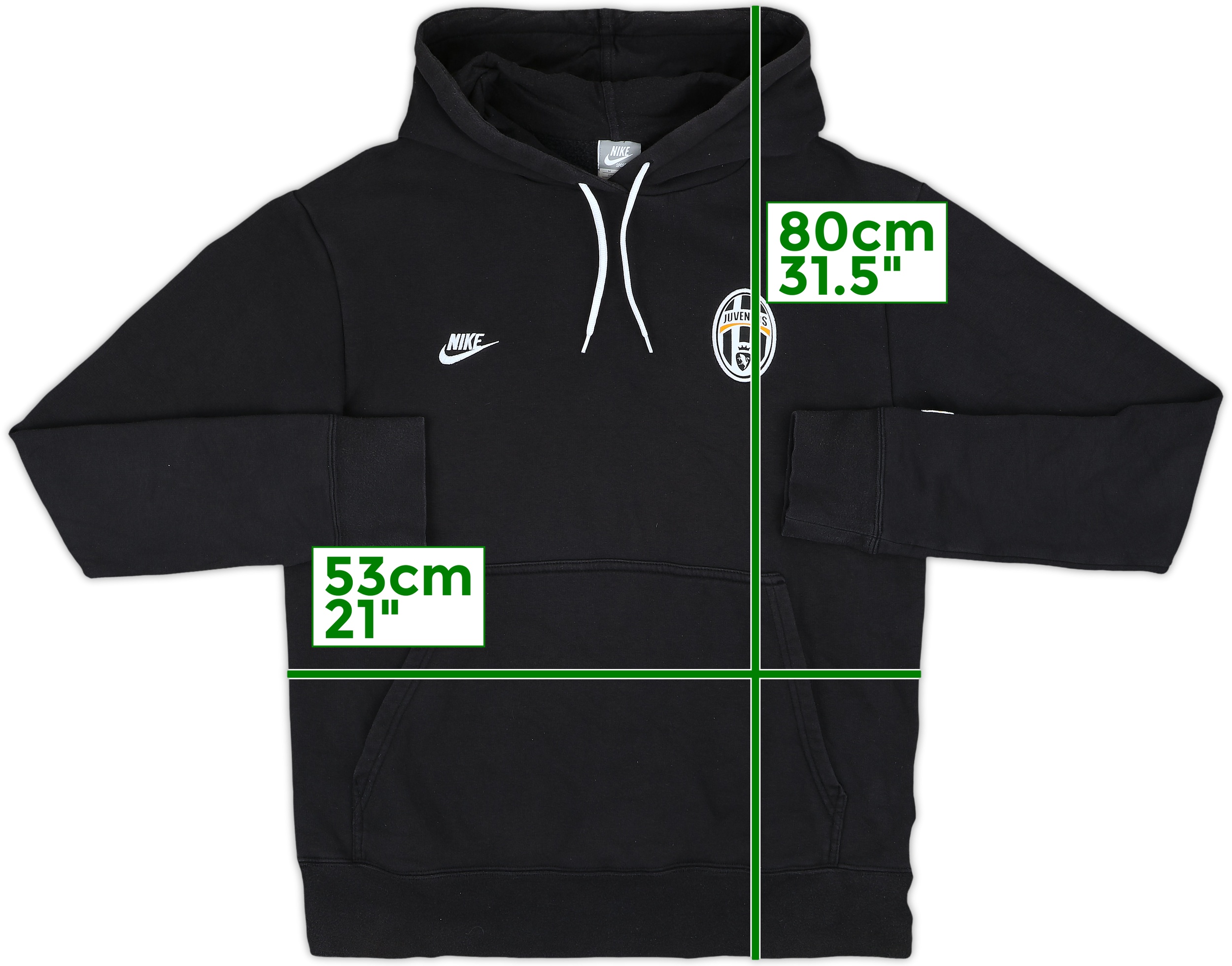 2008-09 Juventus Nike Hooded Top - 9/10 - (M)