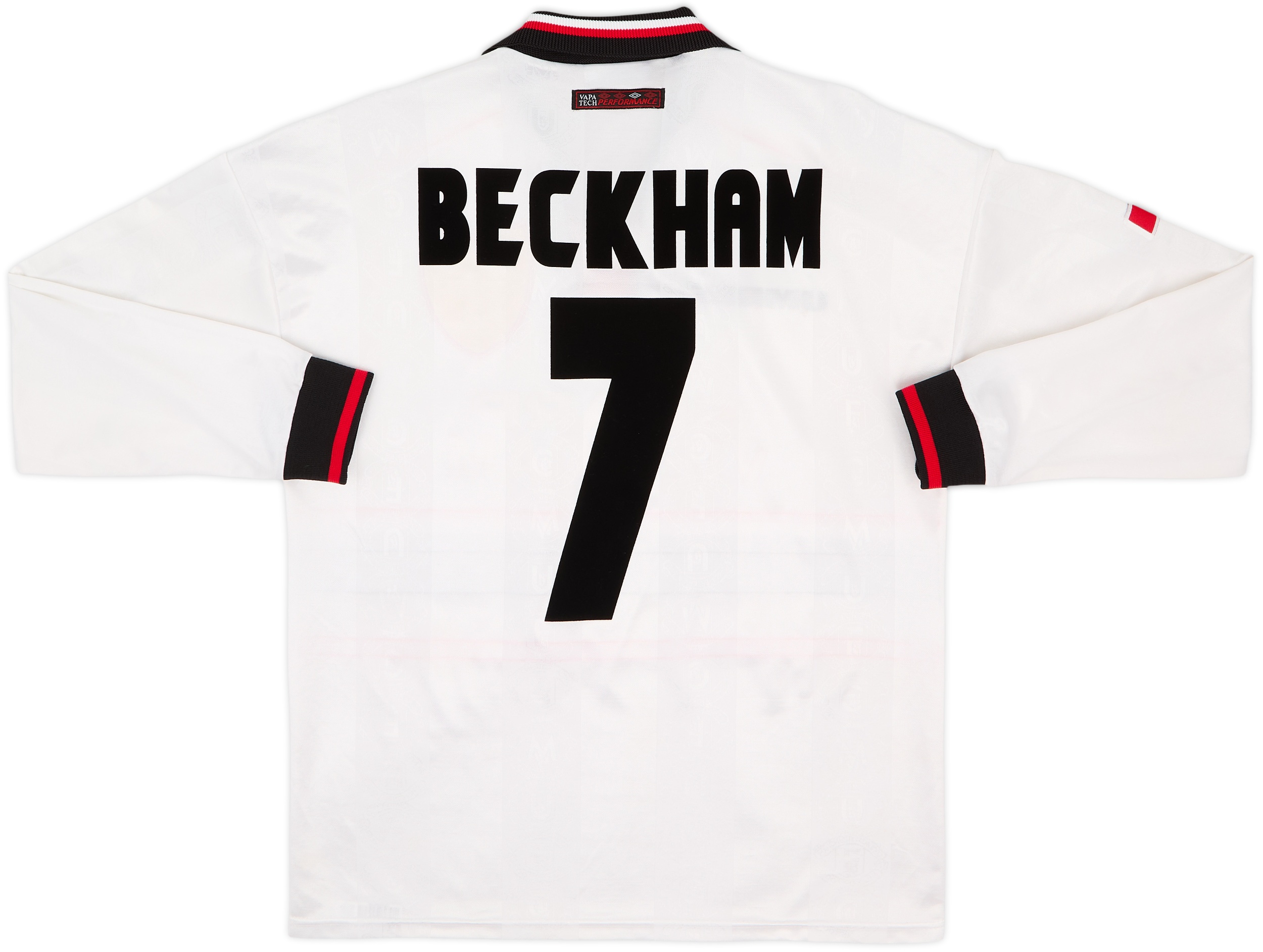 1997-99 Manchester United Away L/S Shirt Beckham #7 - 8/10 - (M)