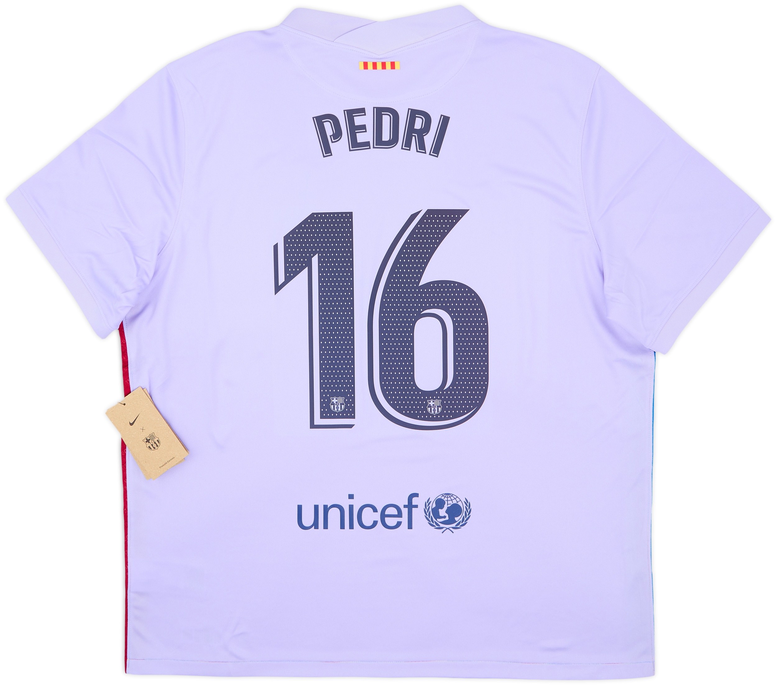 2021-22 Barcelona Away Shirt Pedri #16 (XXL)
