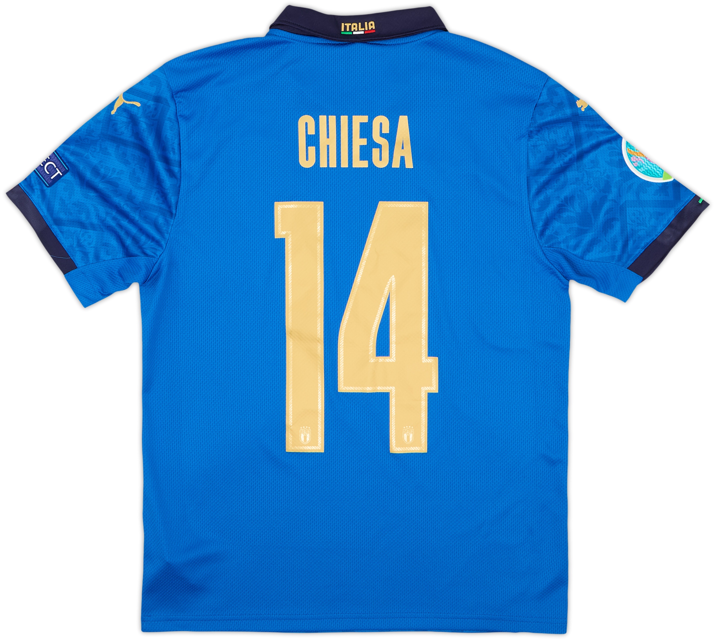 2020-21 Italy Home Shirt Chiesa #14 (S)