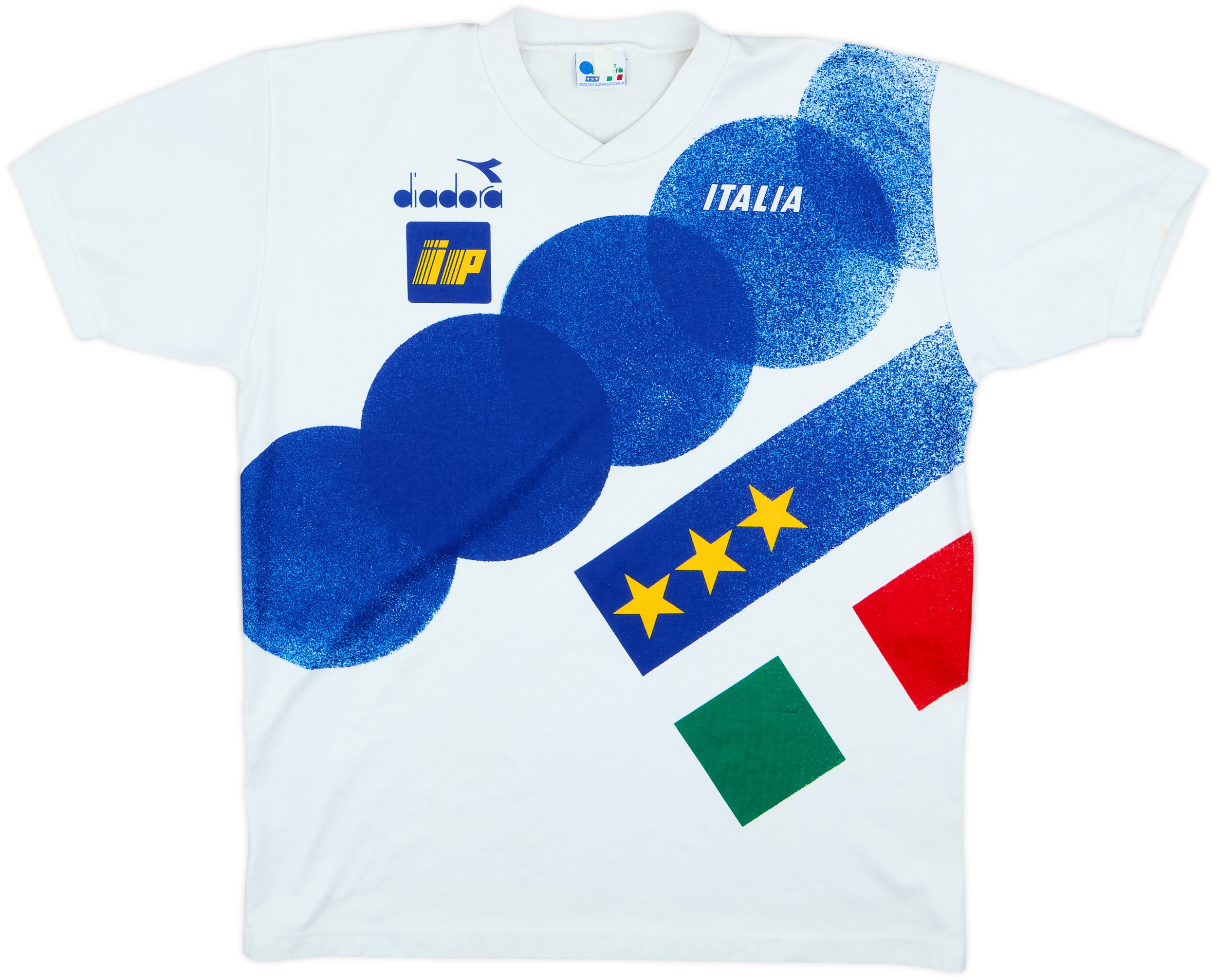 1992-94 Italy Player Issue Diadora Training Shirt - 8/10 - (L)