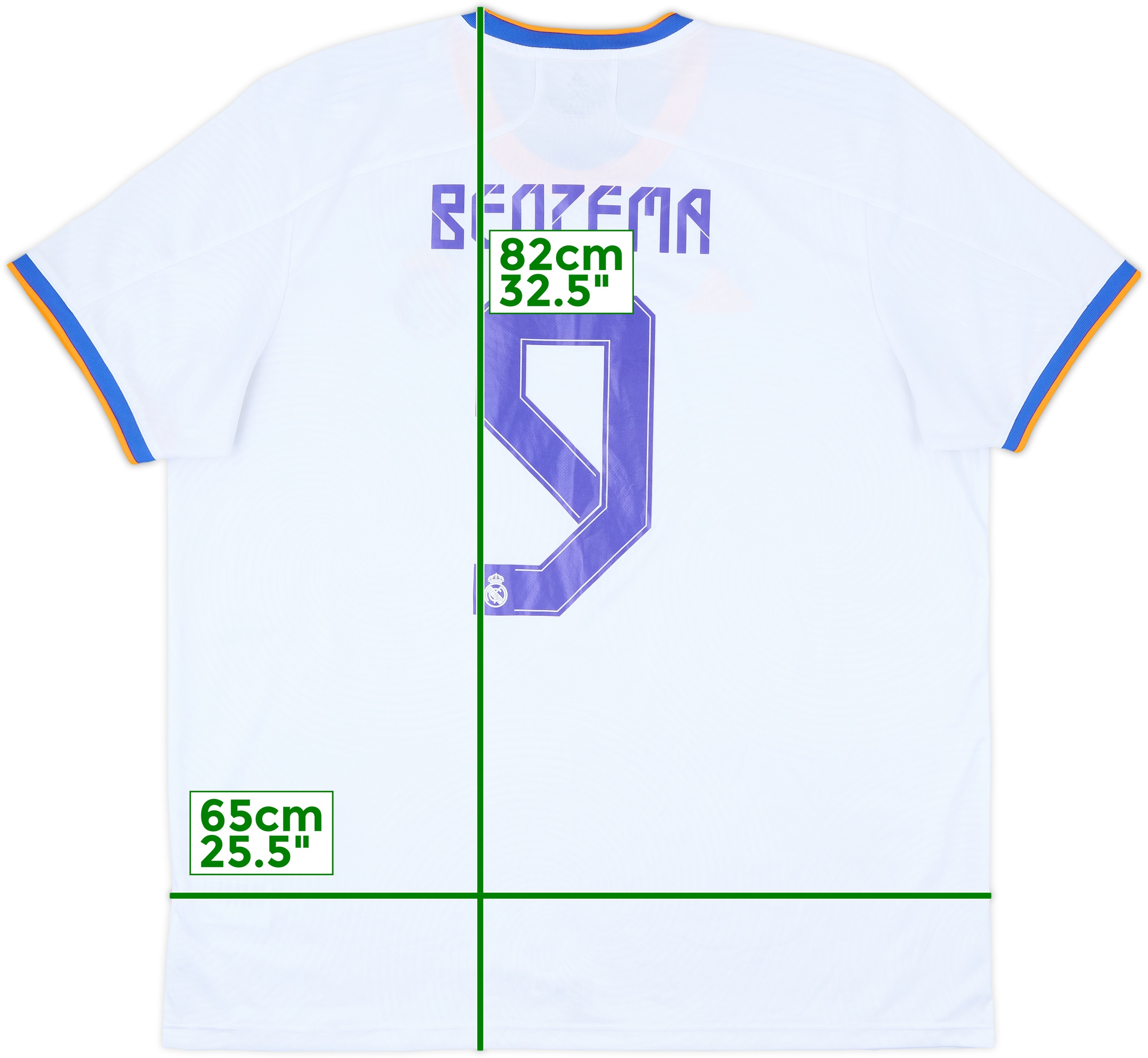 2021-22 Real Madrid Home Shirt Benzema #9 - 8/10 - (XXL)