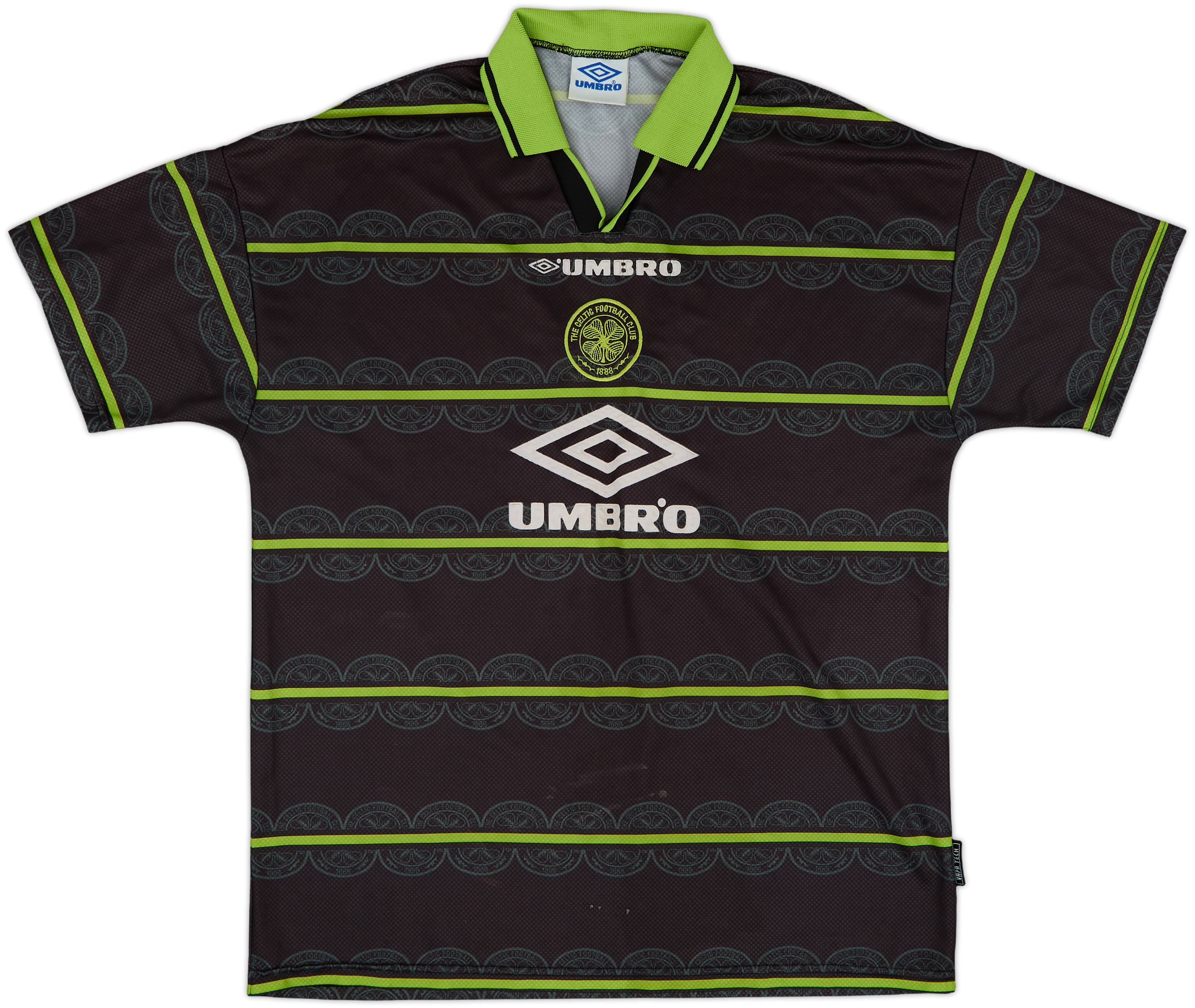 ウェア Celtic 1998/99 Home Uniform #7 LARSSON 1997-99 Celtic Home L/S Shirt Larsson #7 - 8/10 - (L)