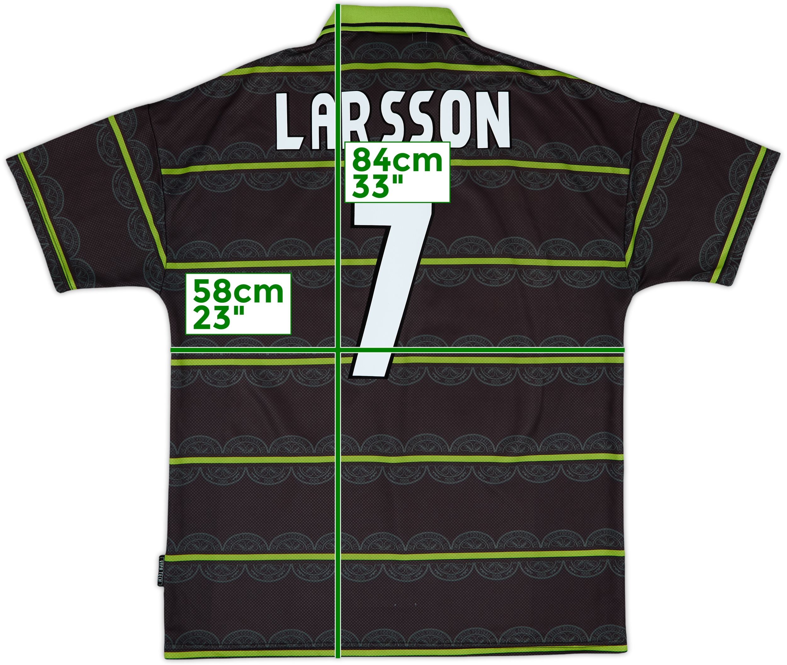 1998-99 Celtic Away Shirt Larsson #7 - 7/10 - (XL)