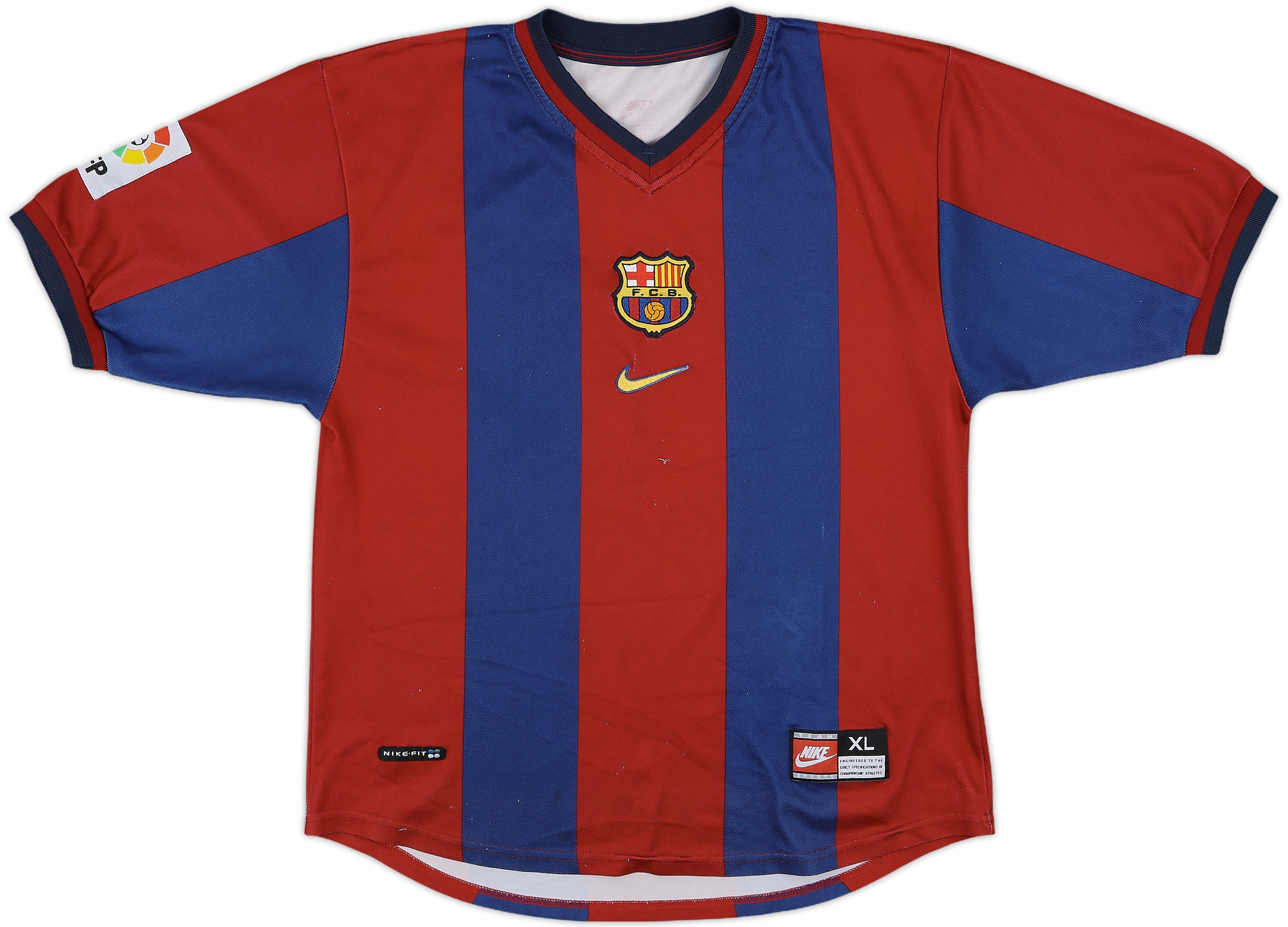 1998-00 Barcelona Home Shirt - 8/10 - (XL.Boys)