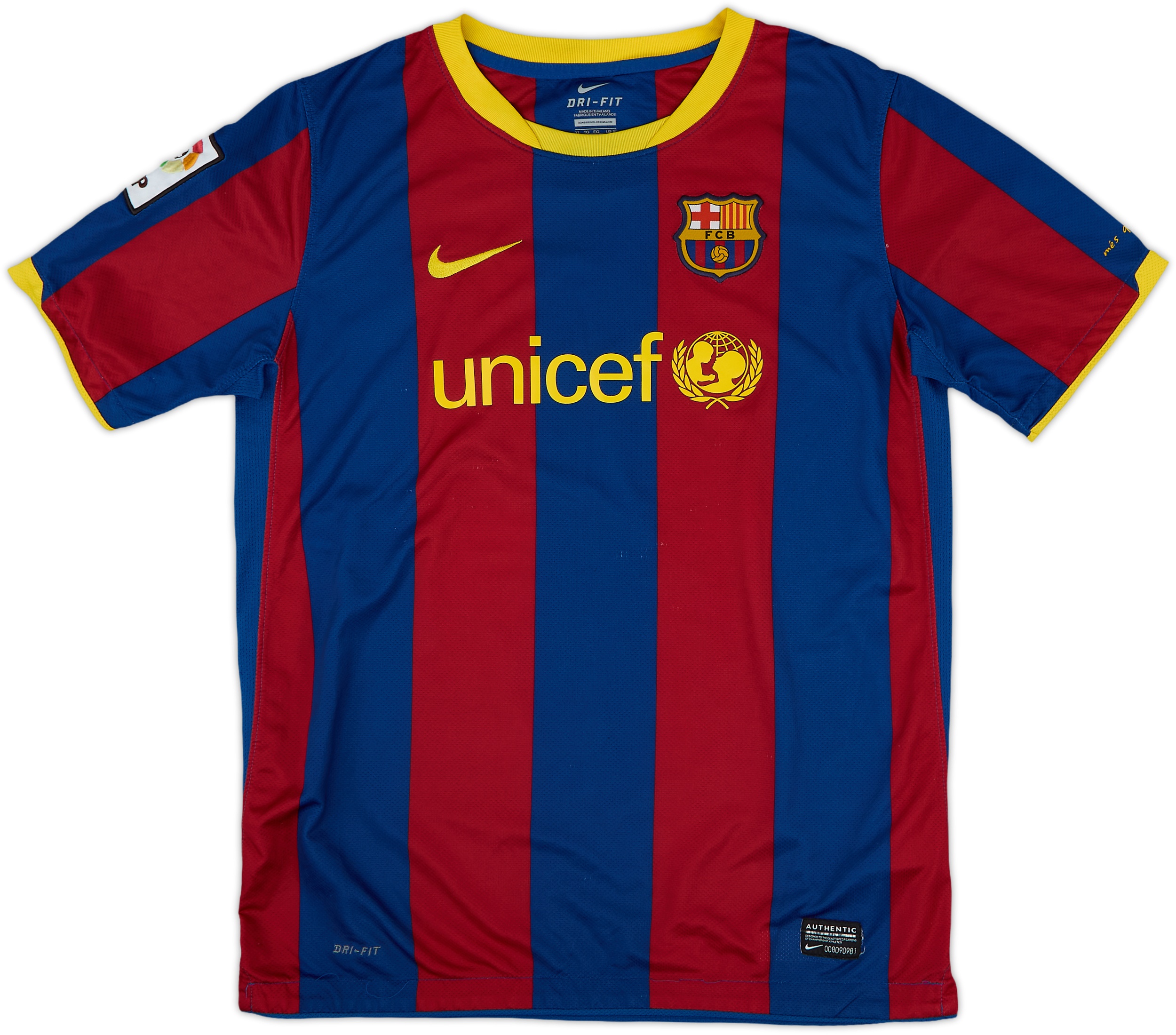 FC Barcelona 2010/11 Home Kit Player Size Letters & Numbers - For Football Shirts
