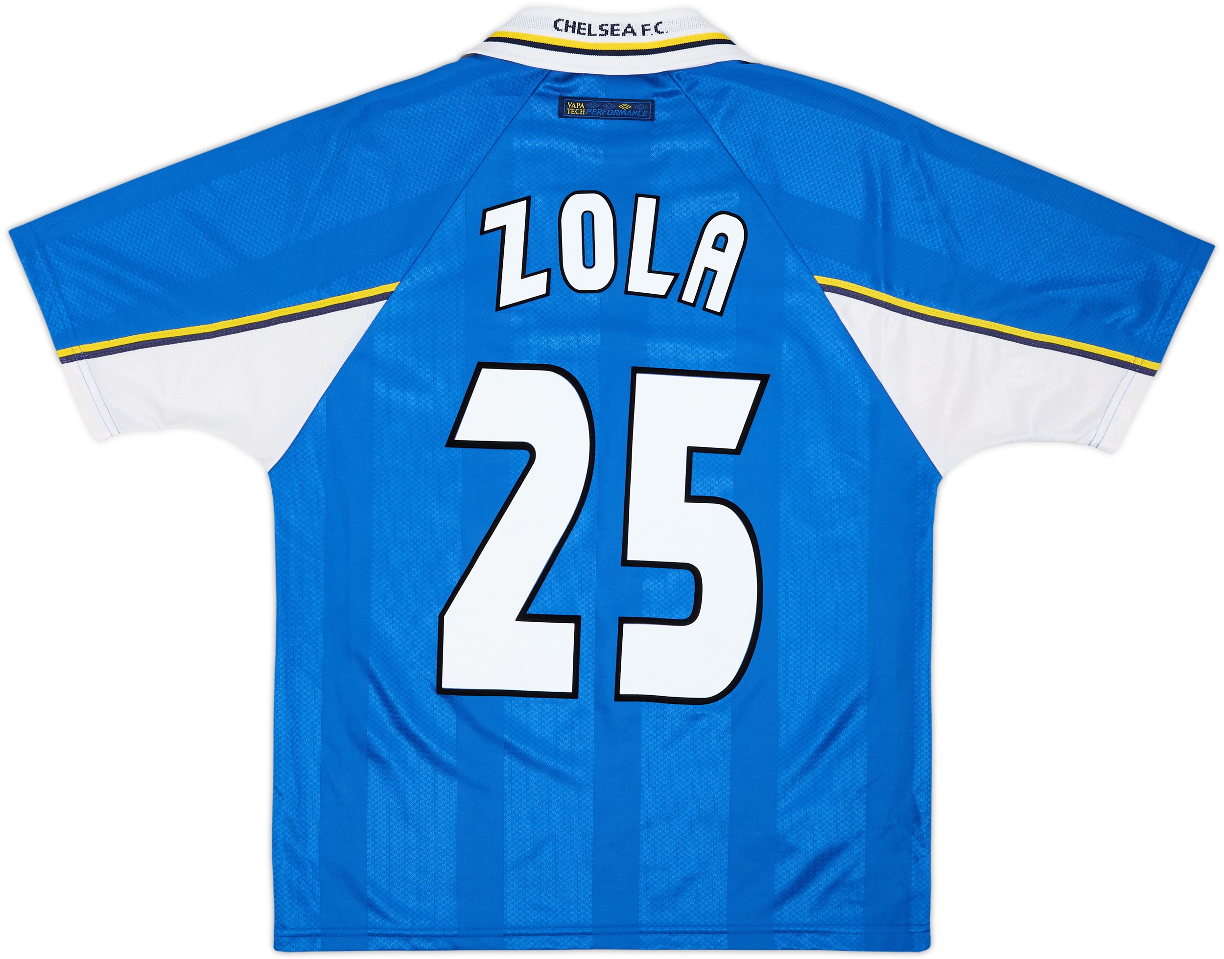 1997-99 Chelsea Home Shirt Zola #25 - 8/10 - (Y)