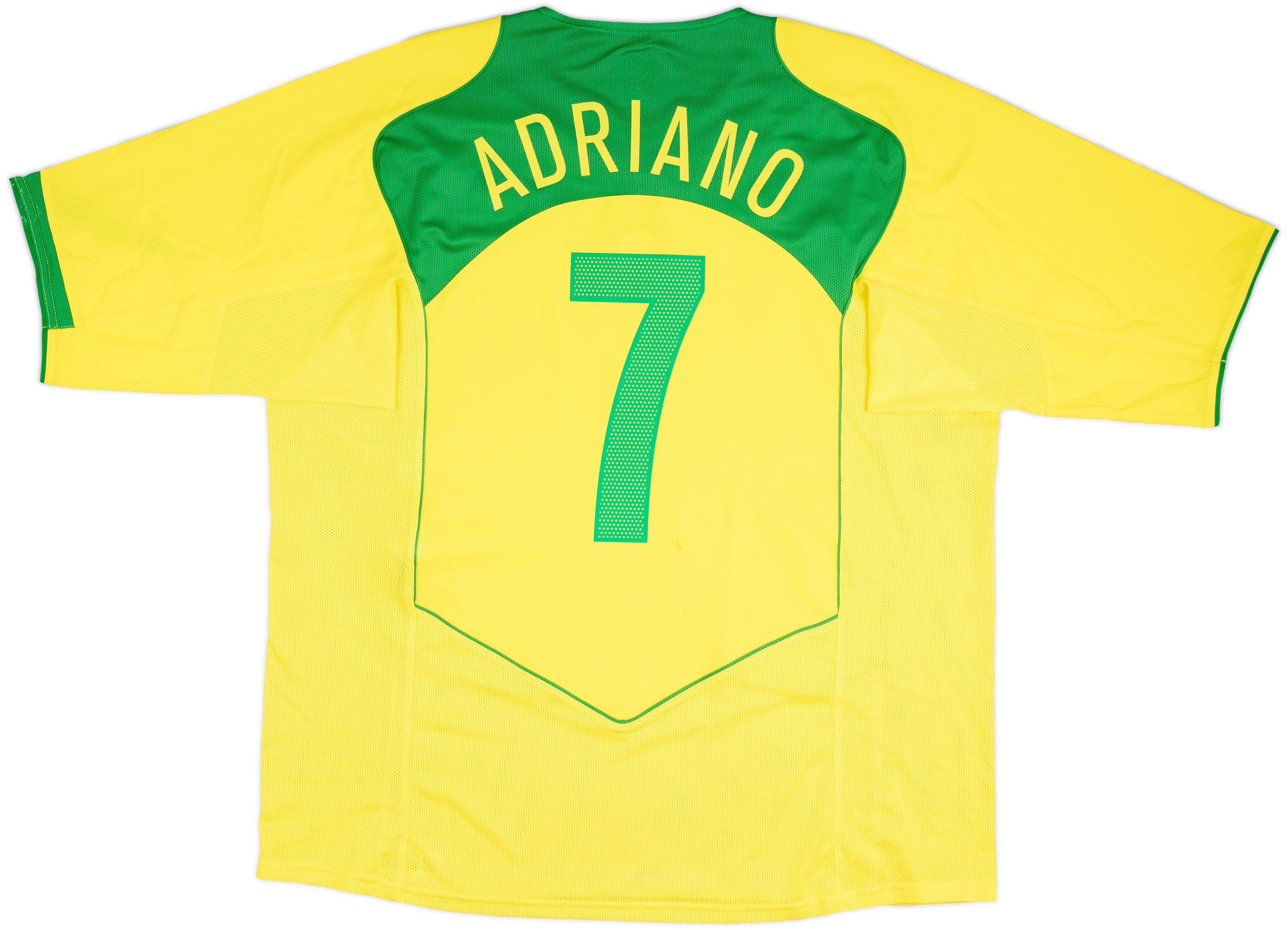 2004-06 Brazil Home Shirt Adriano #7 - 7/10 - (XXL)