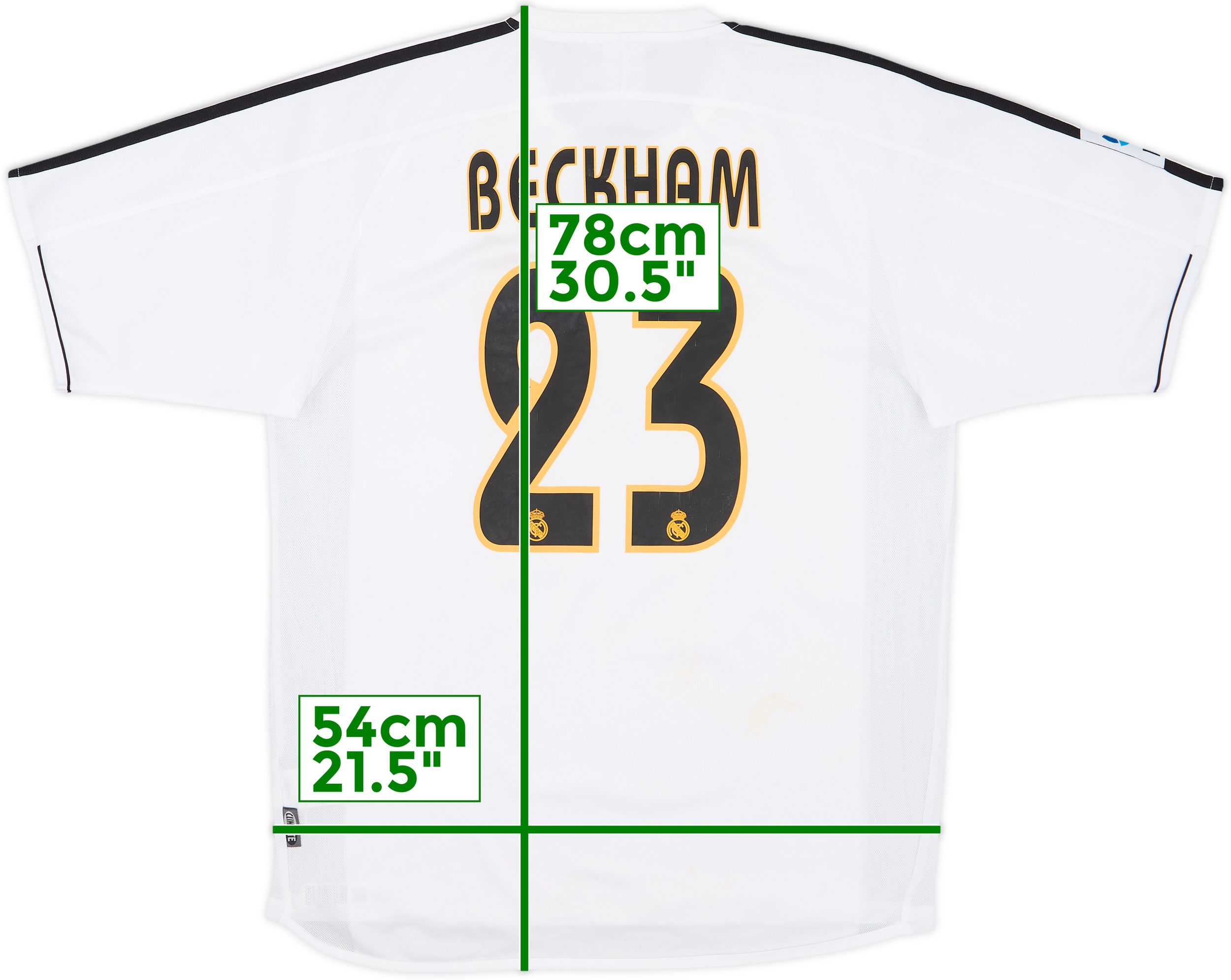 未使用品】04-05 レアルマドリード ユニフォーム BECKHAM 23