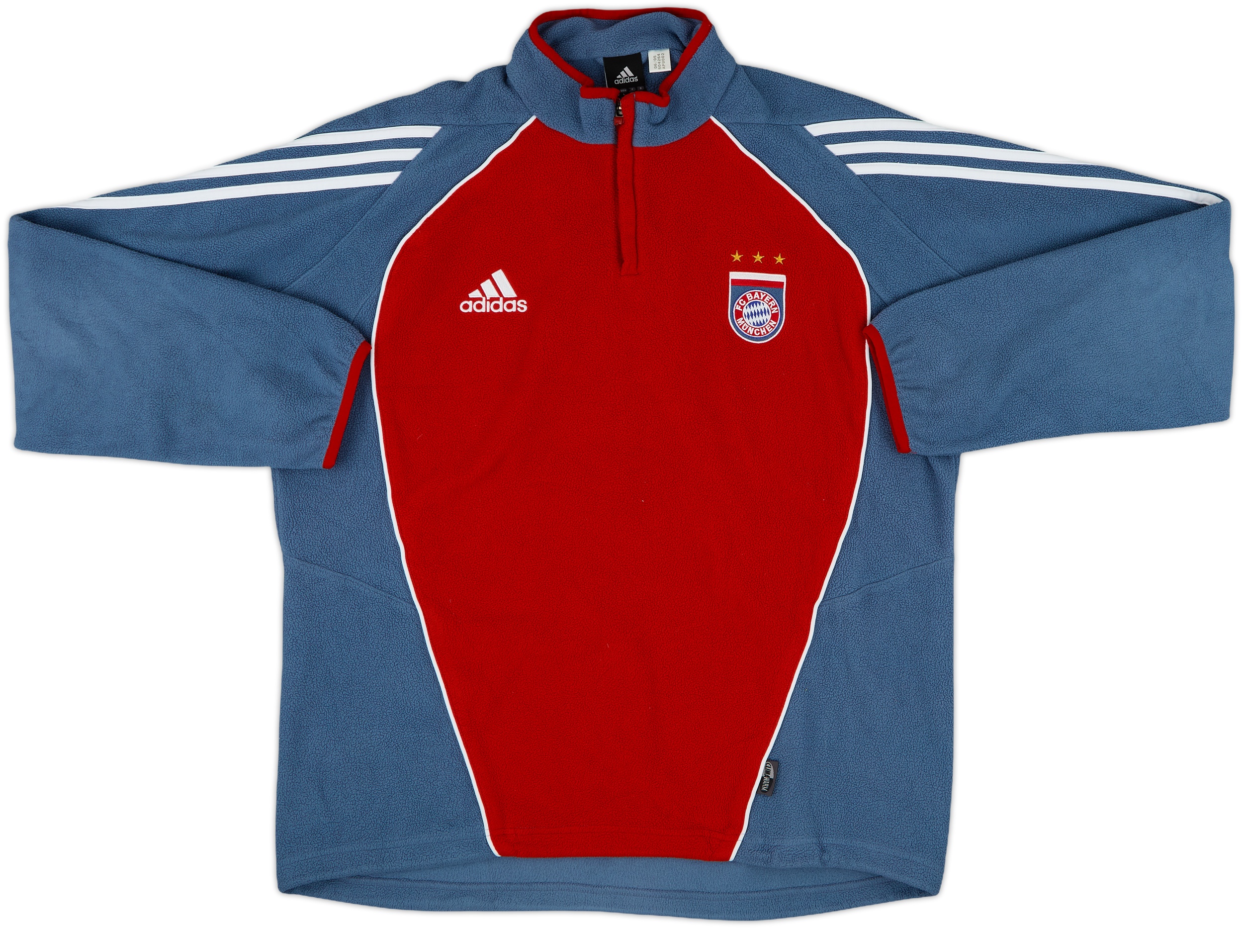 adidas　FC BAYERN MUNCHEN 2005-06 Bayern Munich adidas 1/4 Zip Fleece Top - 8/10 - (L/XL)
