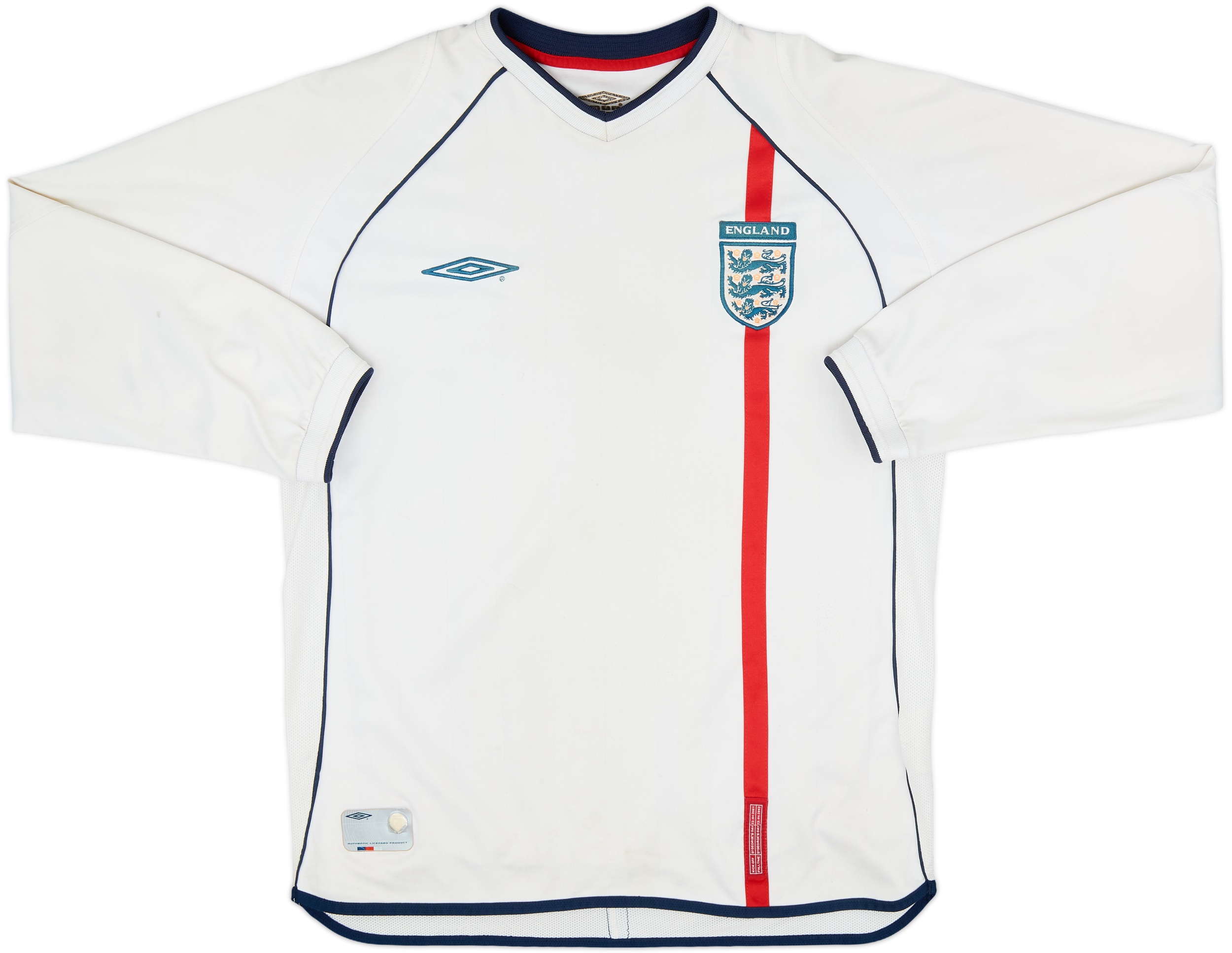 2001-03 England Home L/S Shirt - 5/10 - (L)