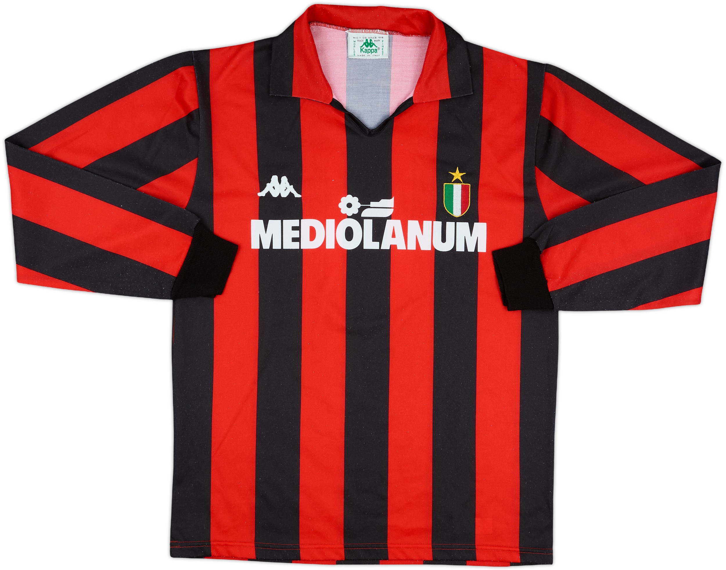 1988-89 AC Milan Match Issue Home L/S Shirt #9