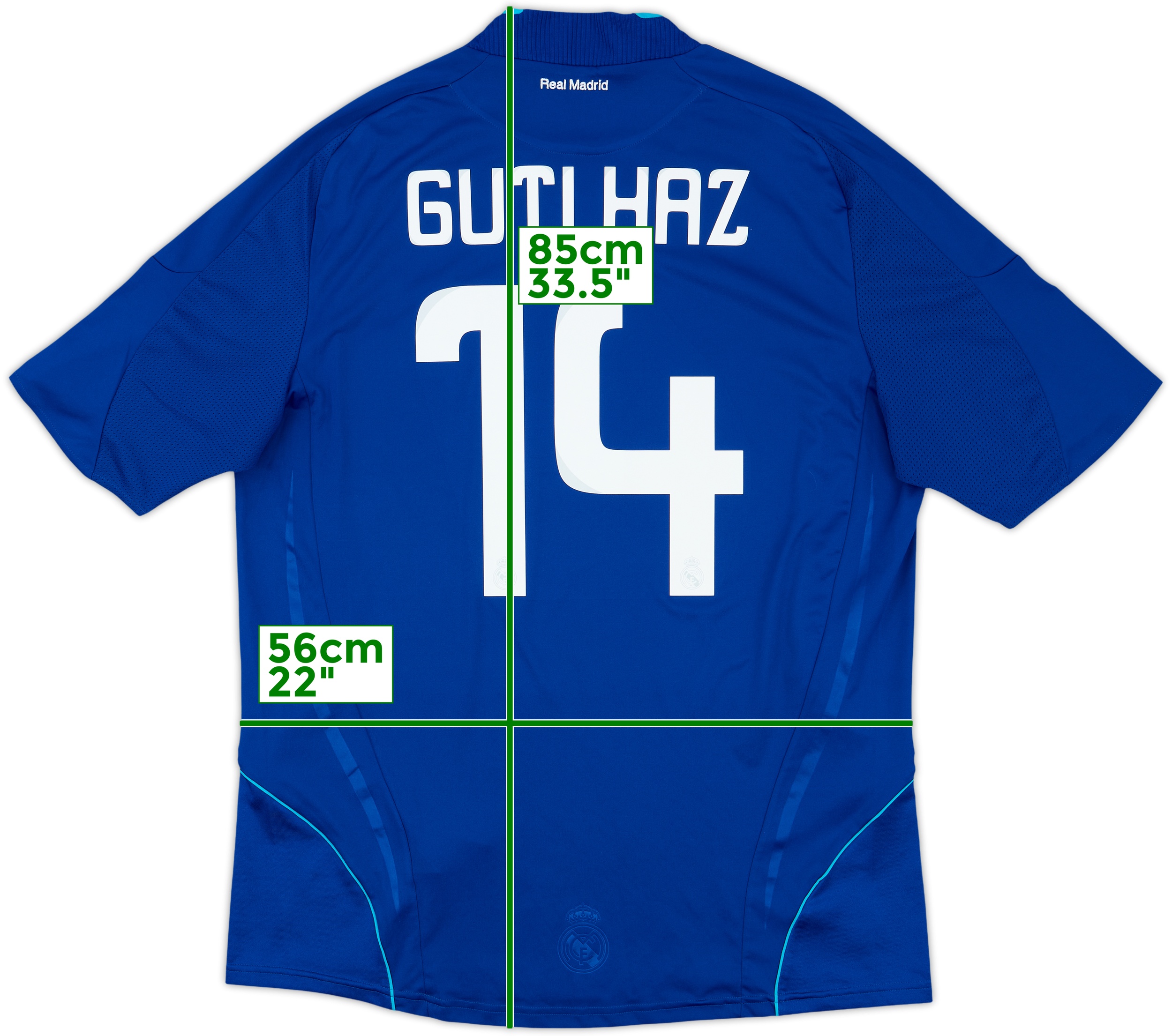 ウェア adidas Real Madrid 06-07 GUTI.H 14 2006-07 Real Madrid Away Name Number Set #14 GUTI H Repro