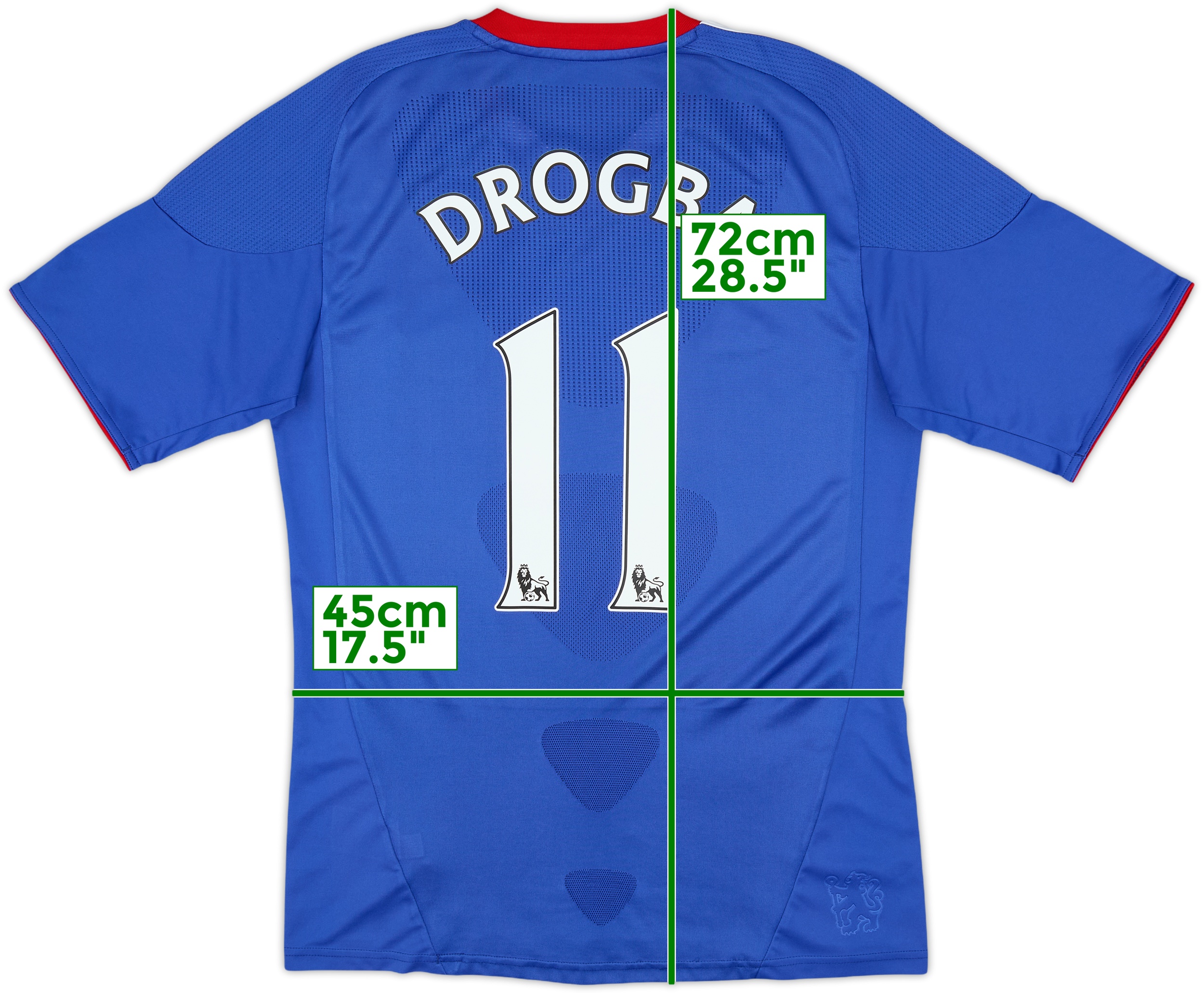 2010-11 Chelsea Home Shirt Drogba #11 - 7/10 - (M)