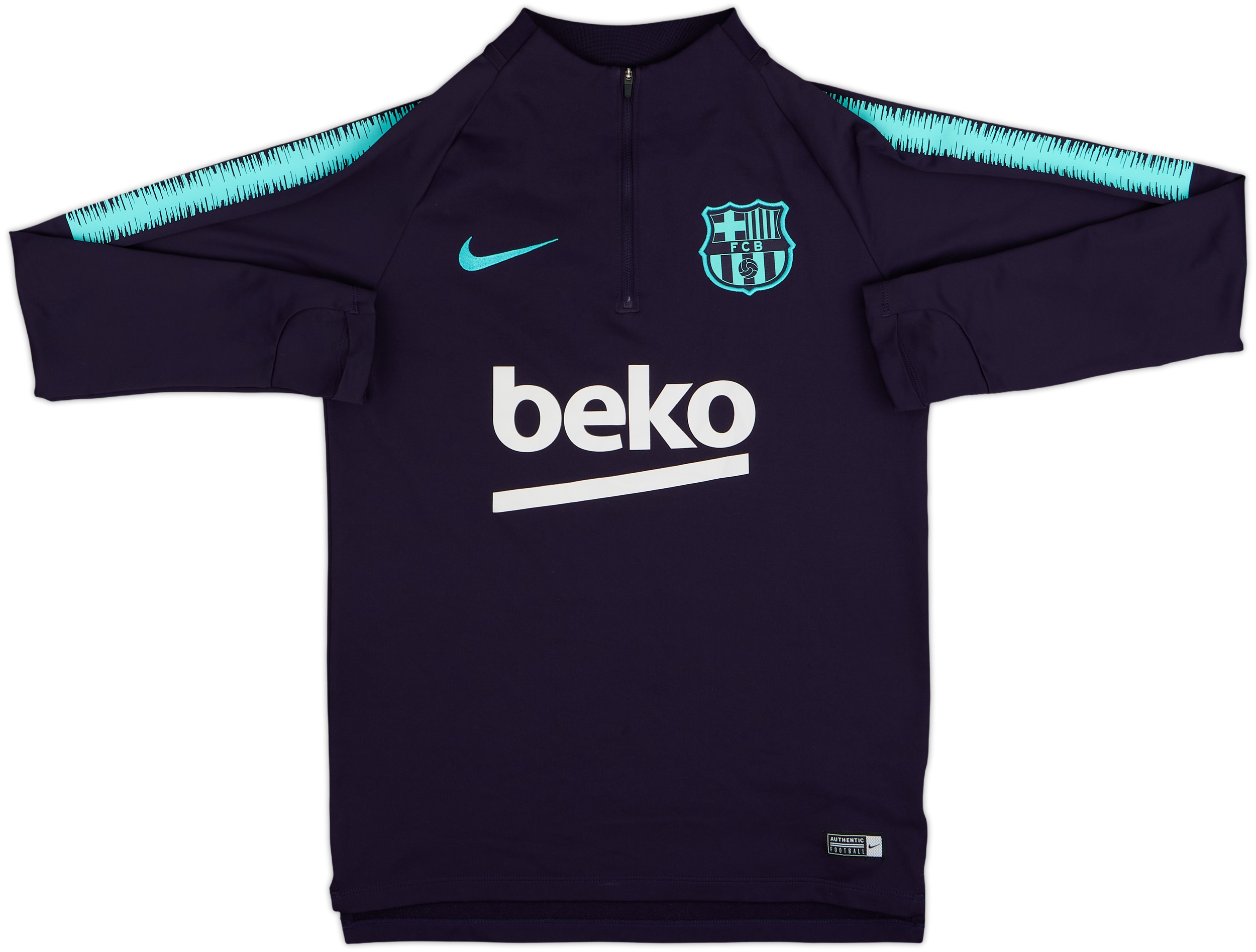 FC Barcelona Nike シャツ AUTHENTIC 2018-19 Barcelona Nike 1/4 Zip Drill Top - 8/10 - (S)