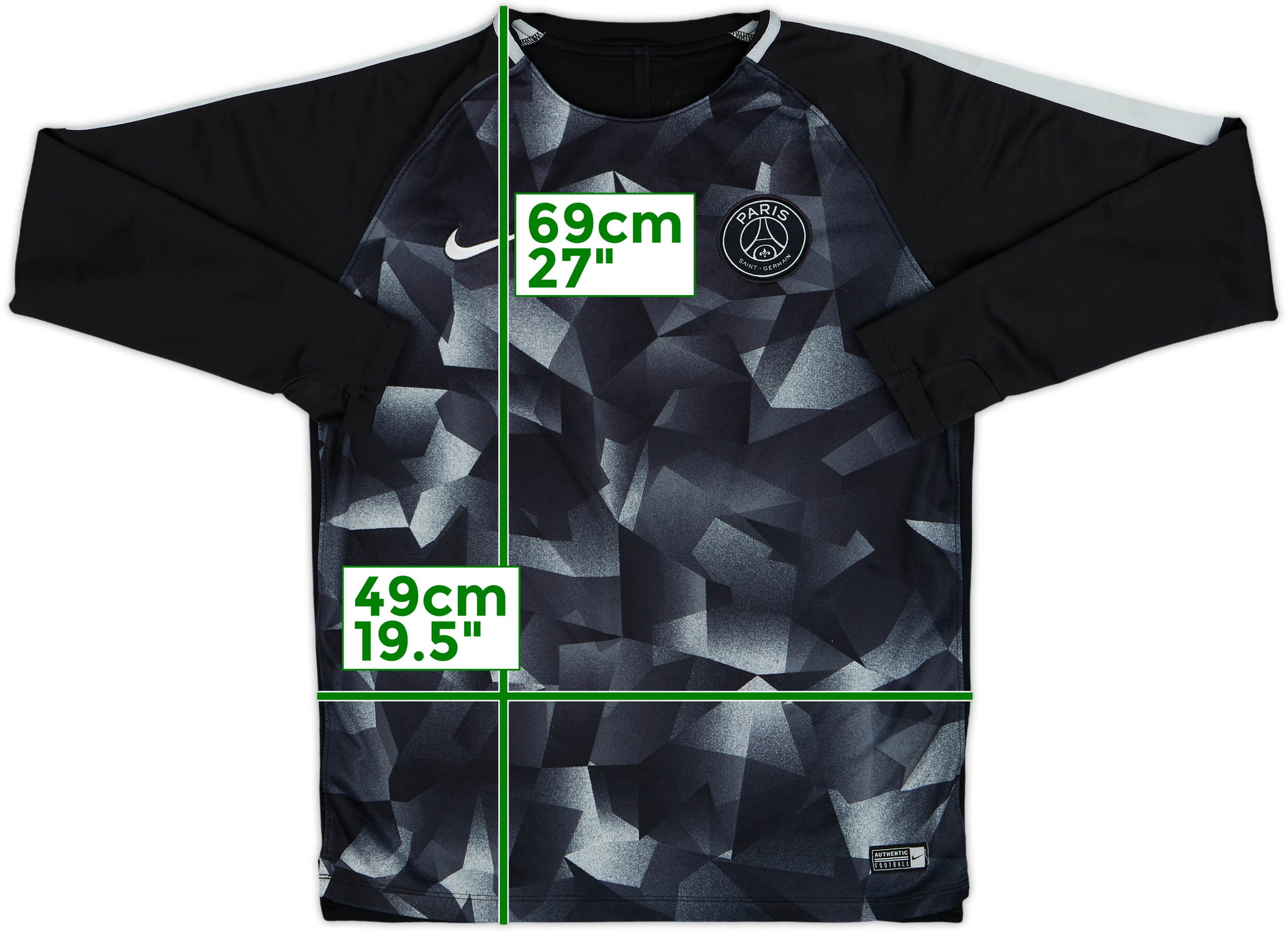 2017-18 Paris Saint-Germain Nike Sweat Top - 8/10 - (M)