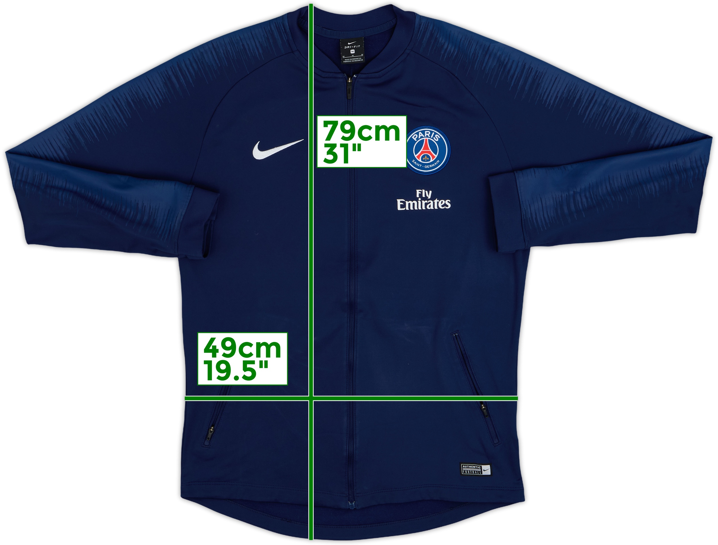 2018-19 Paris Saint-Germain Nike Track Jacket - 8/10 - (M)