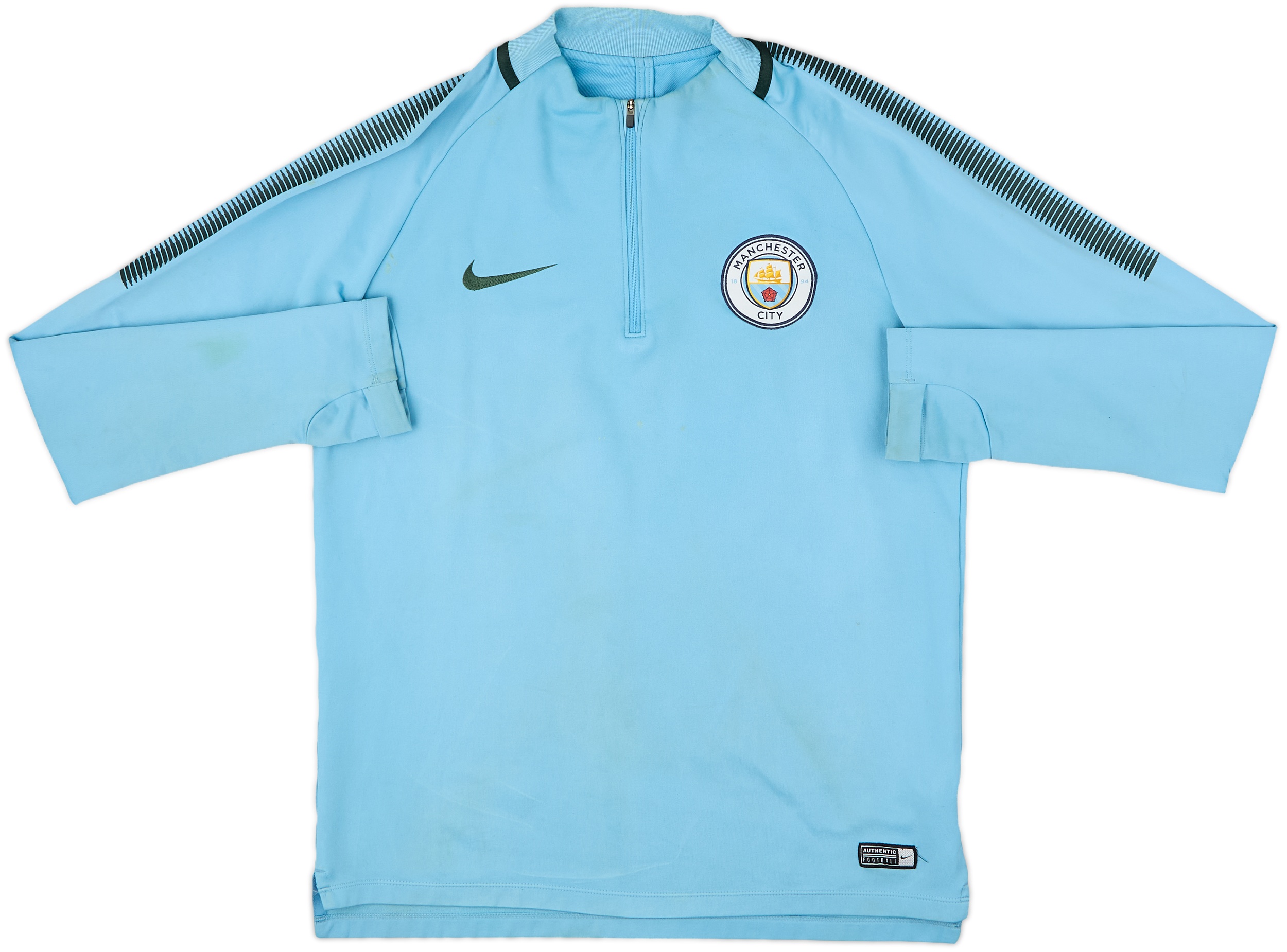 2014-15 Manchester City Nike 1/4 Zip Drill Top - 5/10 - (M)