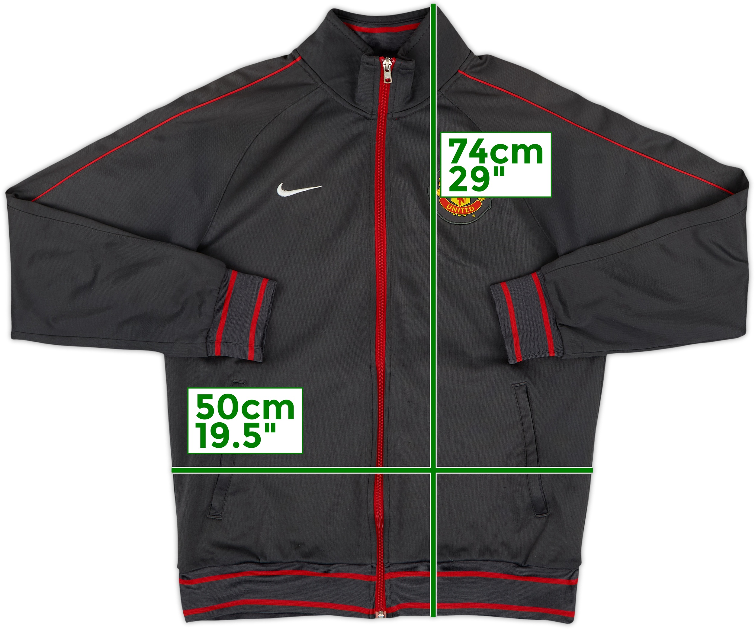 2010-11 Manchester United Nike Track Jacket - 8/10 - (M)