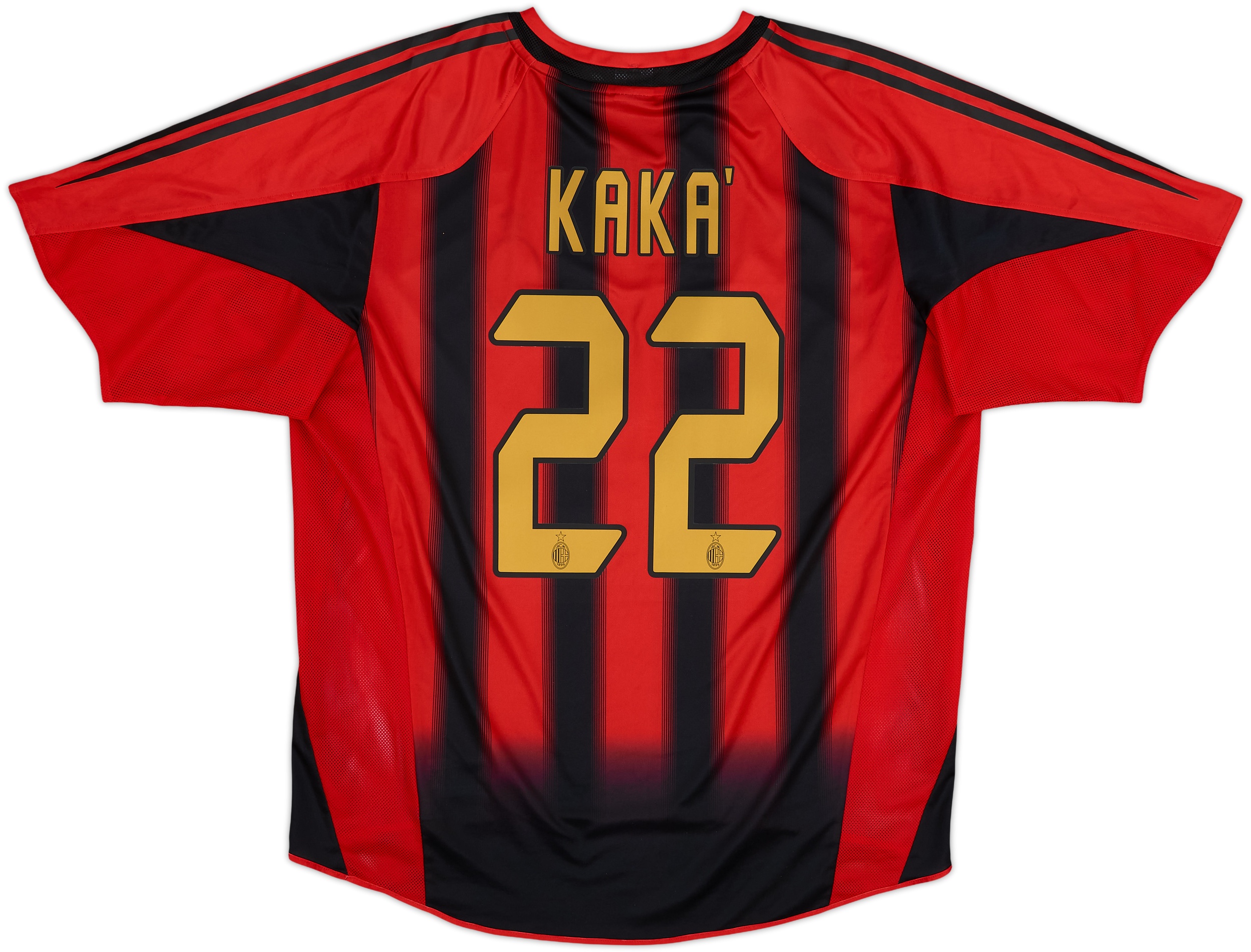 AC Milan KAKA 22 ユニフォーム 2004-05 AC Milan Home Shirt Kaka #22 - 6/10 - (XL)
