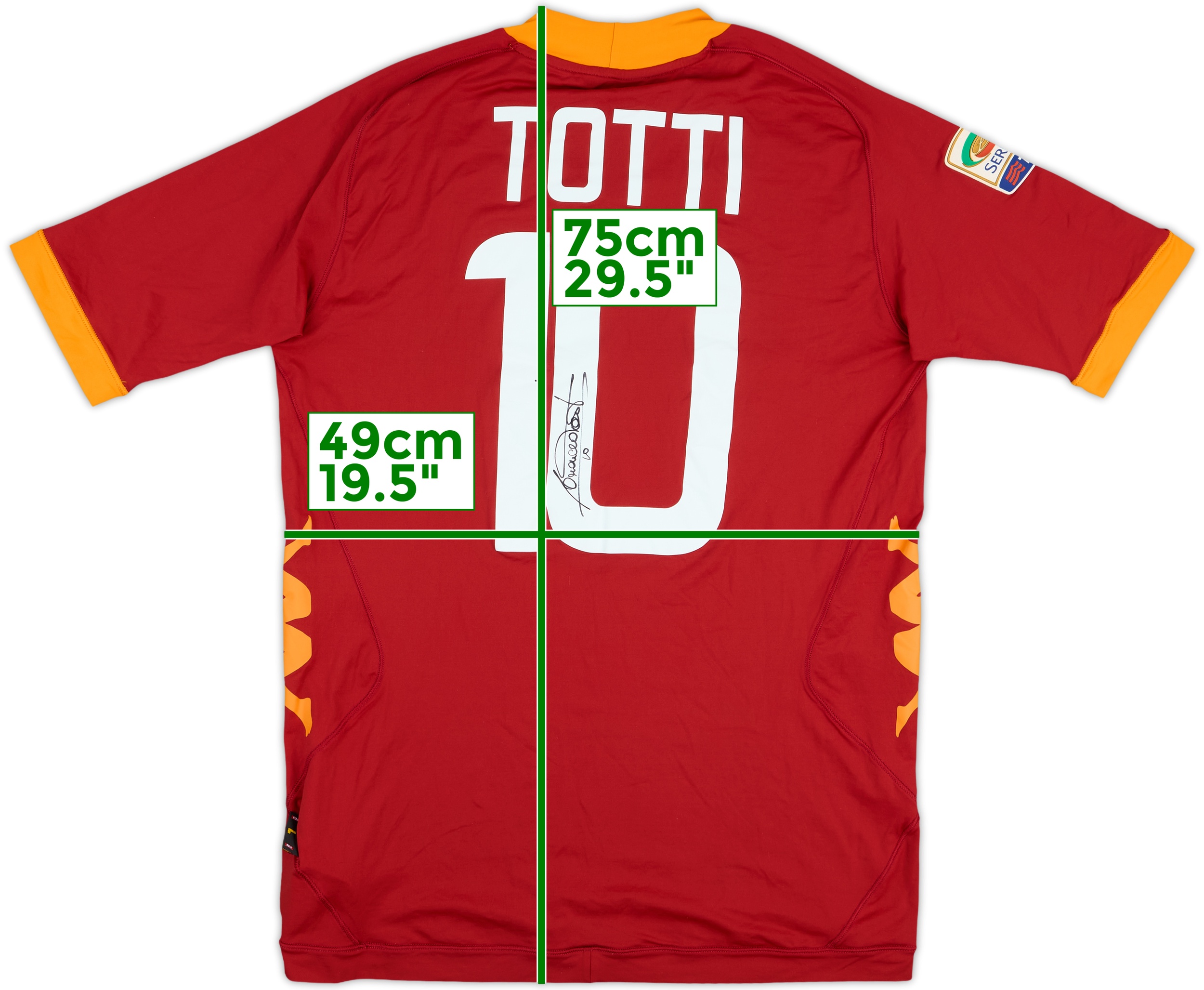 2011-12 Roma Player Issue Signed Home Shirt Totti #10