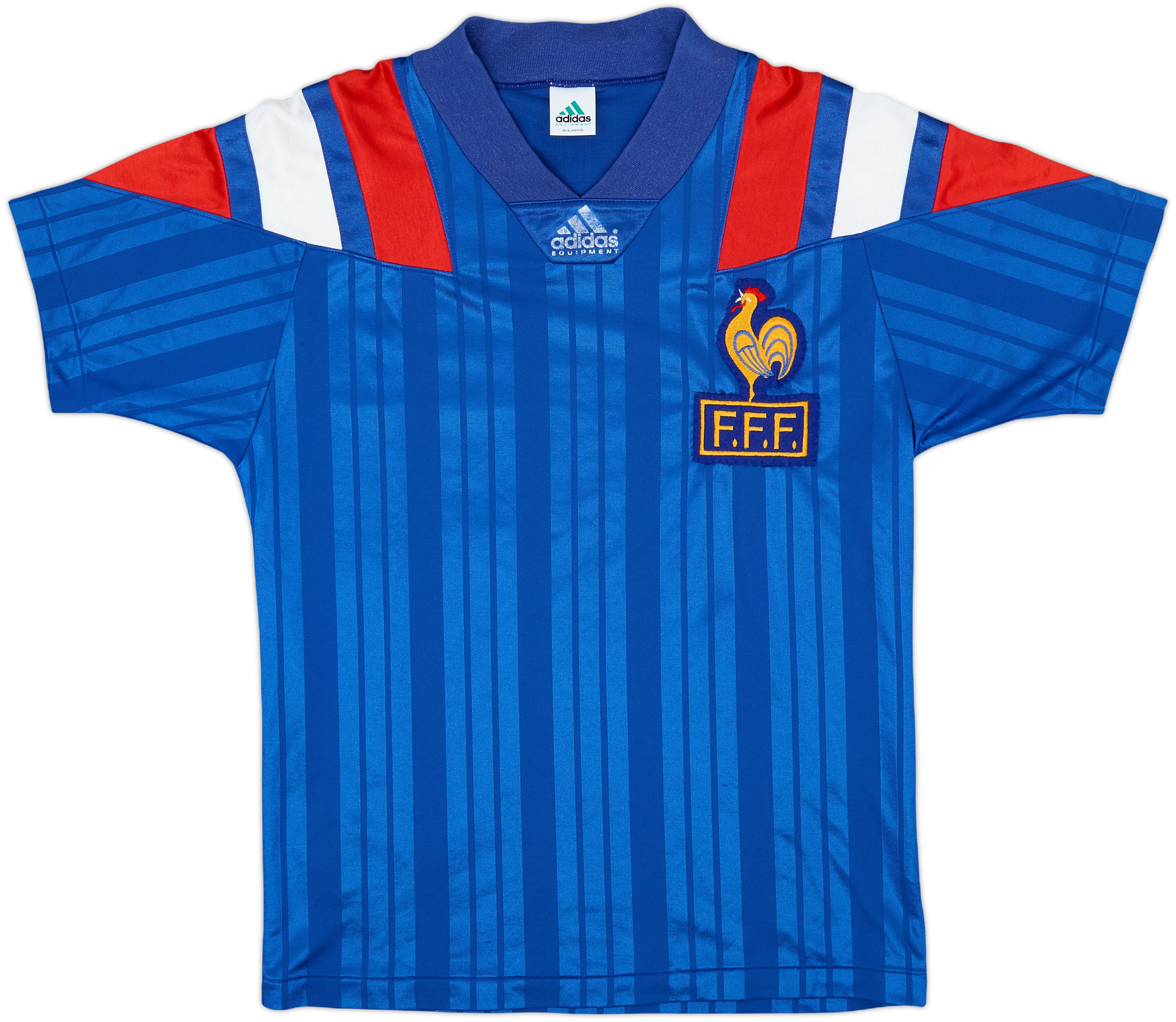  フランス代表 1992-94 ホームユニフォーム　FFF 1992-94 France Home Shirt - 7/10 - (S)