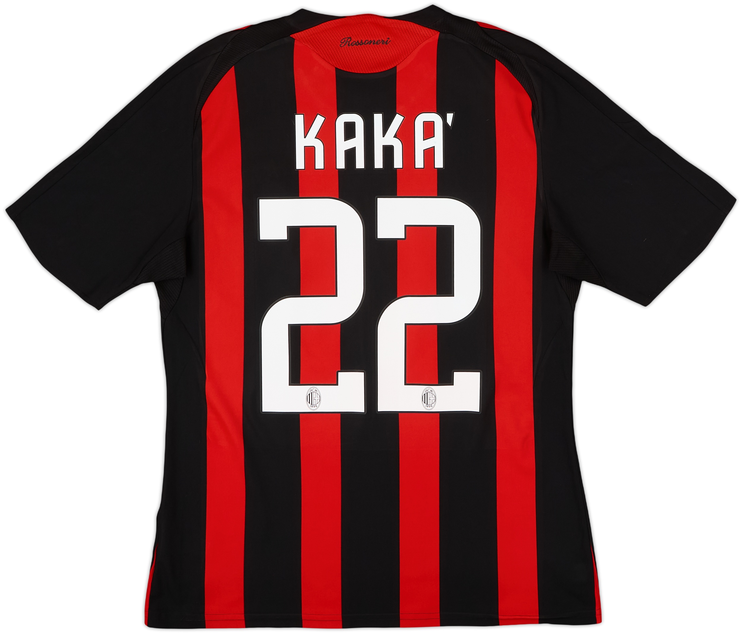 2008-09 AC Milan Home Shirt Kaka #22 - 6/10 - (M)