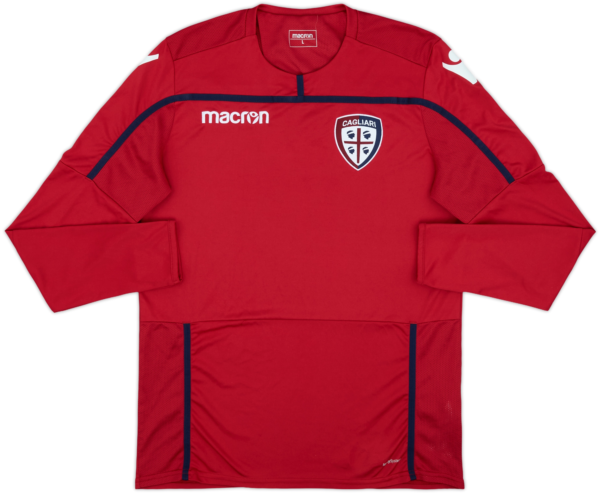 macron　マクロン　カリアリ　クラーニョ　トレーニングシャツ　長袖　XL 2018-19 Cagliari Macron Training L/S Shirt - 8/10 - (L)