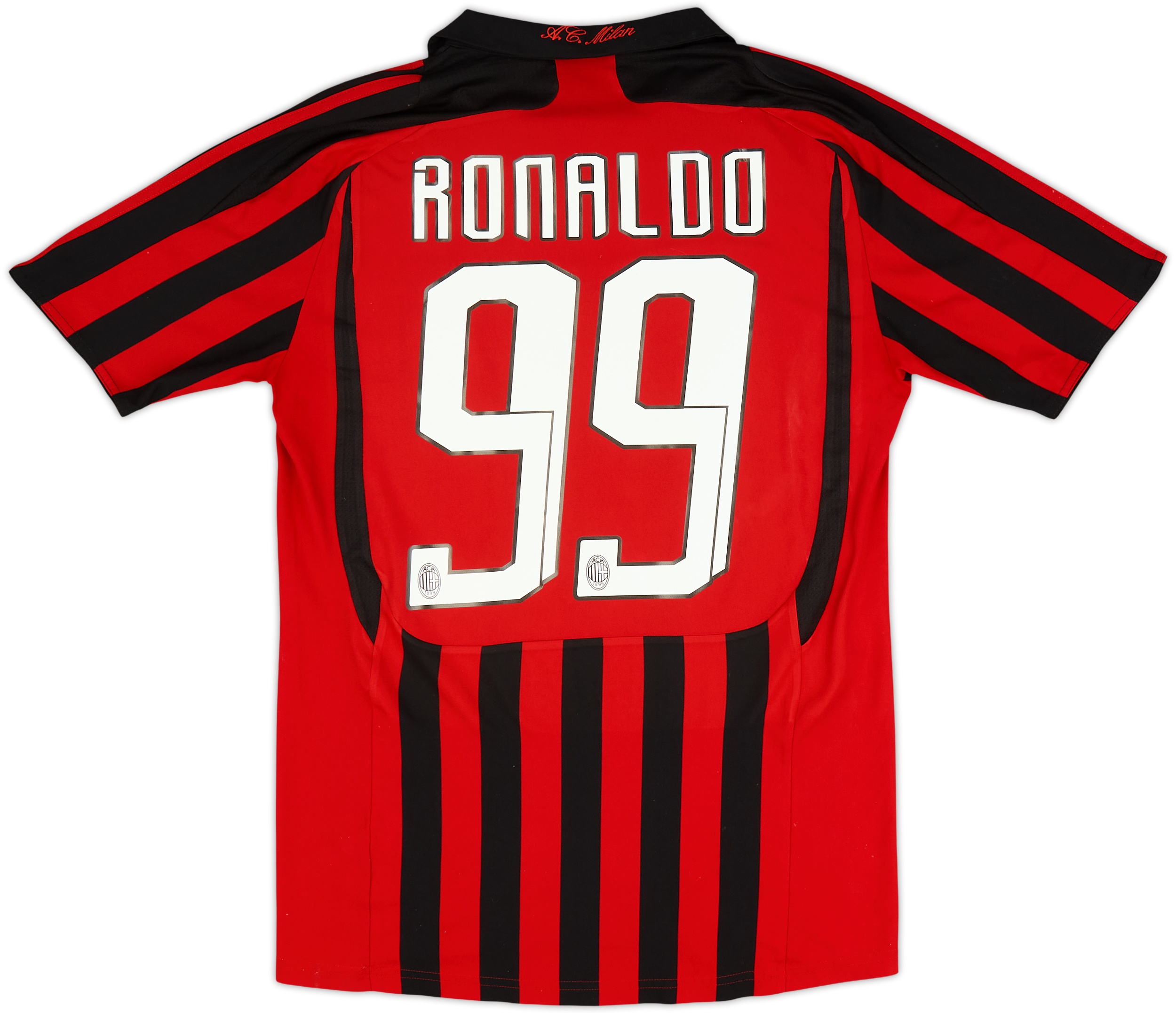2007-08 AC Milan Home Shirt Ronaldo #99 - 8/10 - (S)