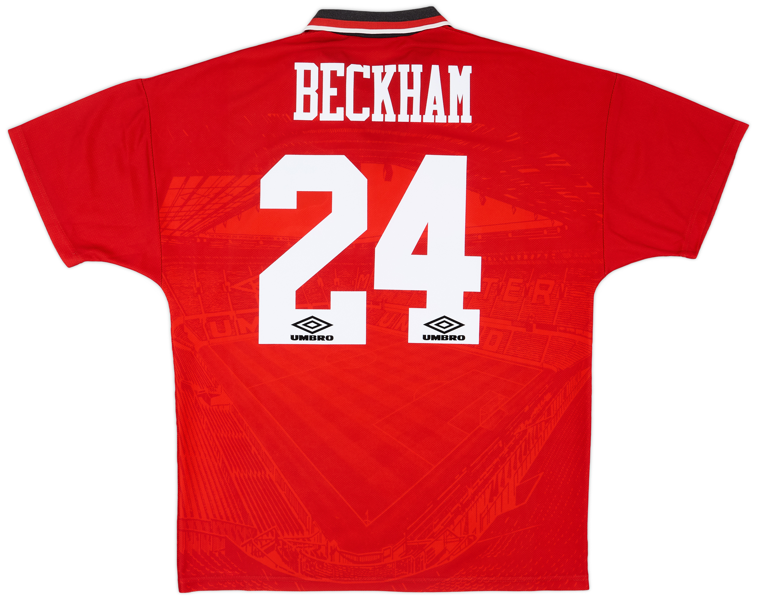 1994-96 Manchester United Home Shirt #14 (Beckham) - 9/10 - (L)