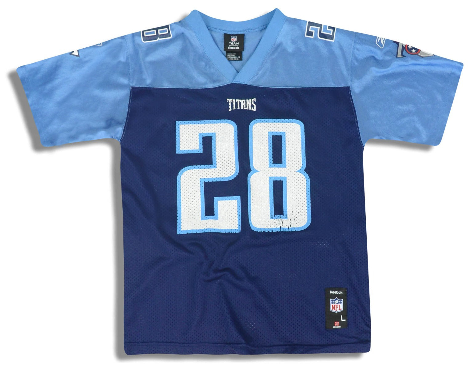 2008 Tennessee Titans Johnson #28 Reebok Replica Jersey (Home) Y