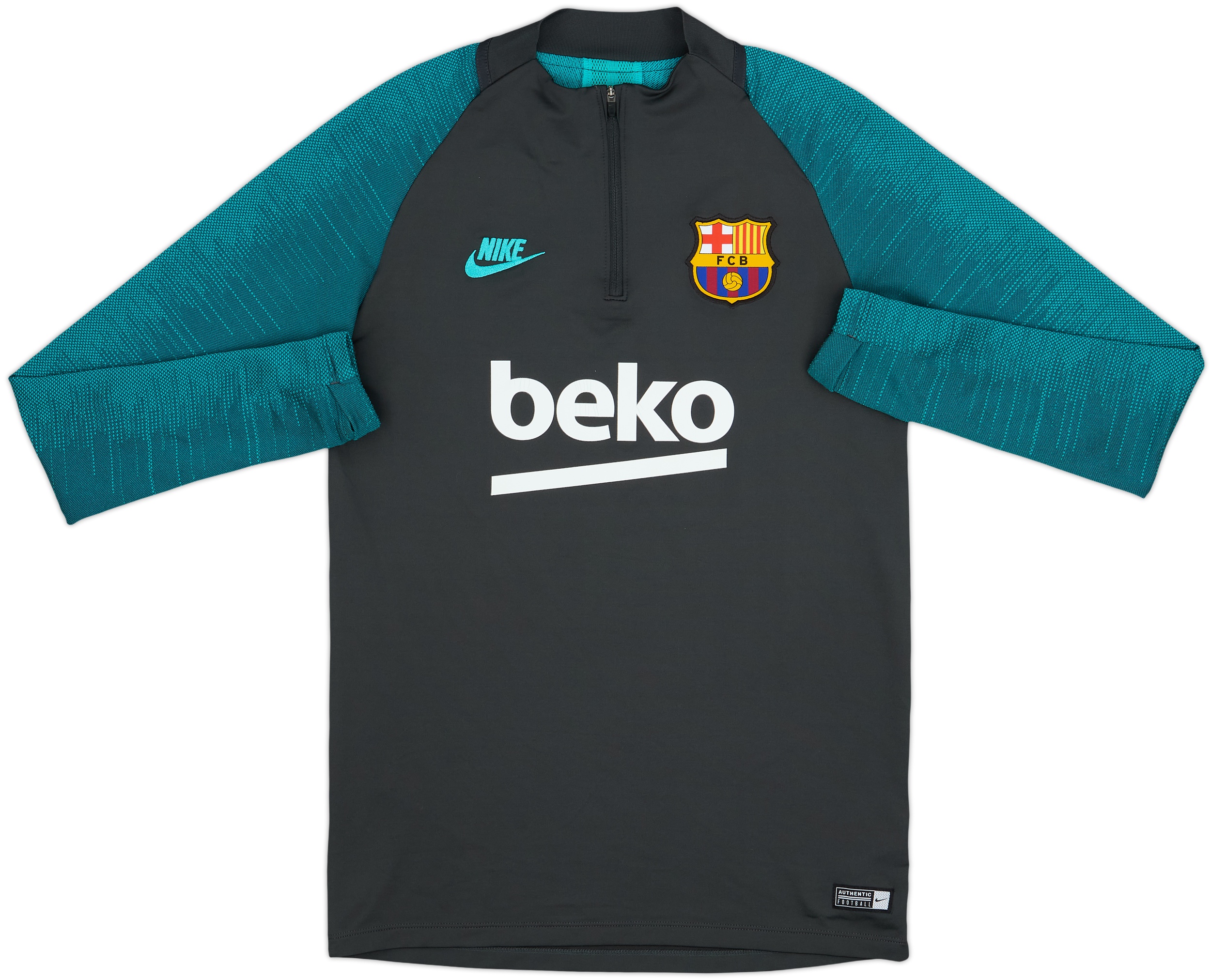 2019-19 Barcelona Nike 1/4 Zip Drill Top - 6/10 - (S)