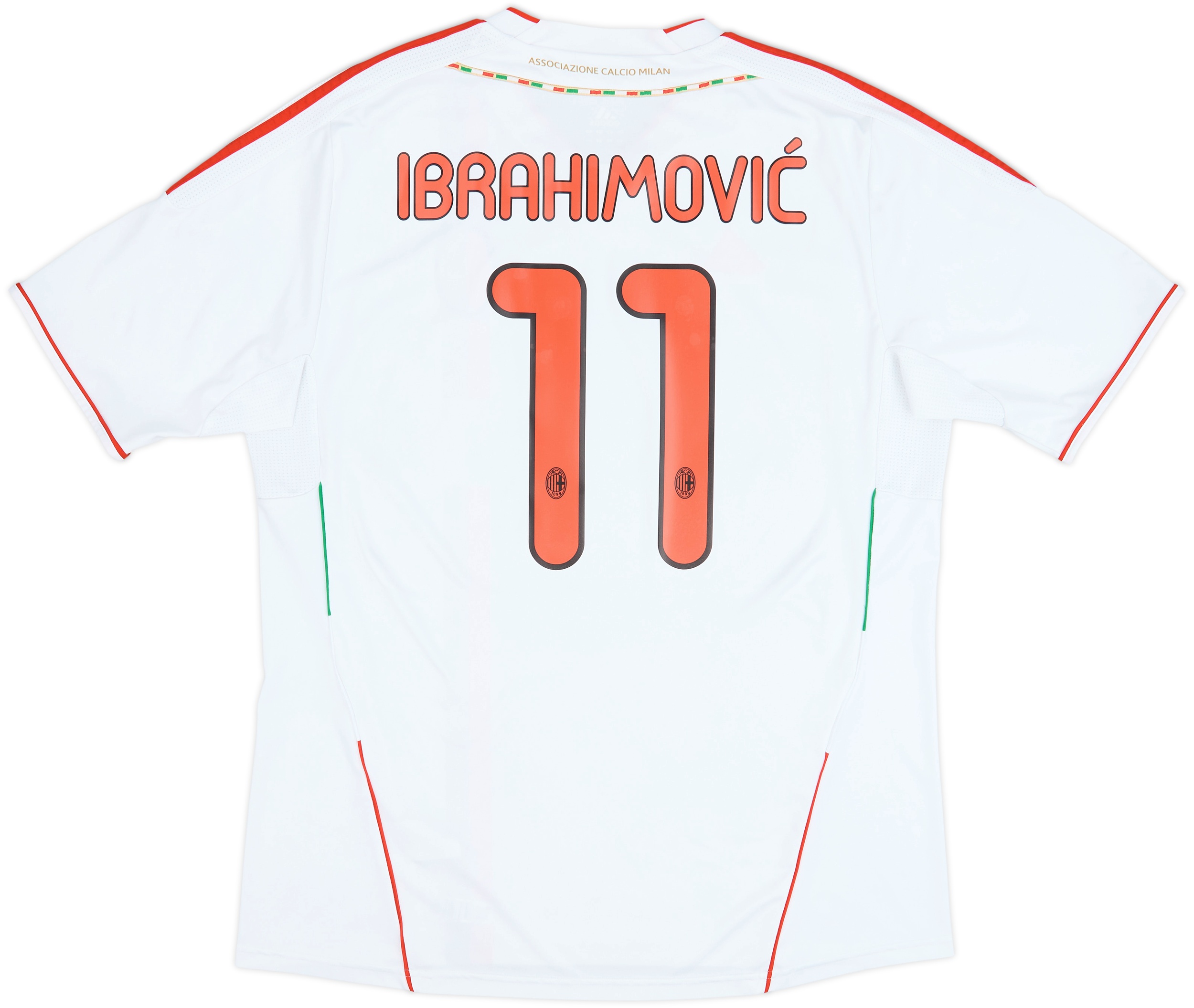 2011-12 AC Milan Away Shirt Ibrahimovic #11 - 4/10 - (XL)
