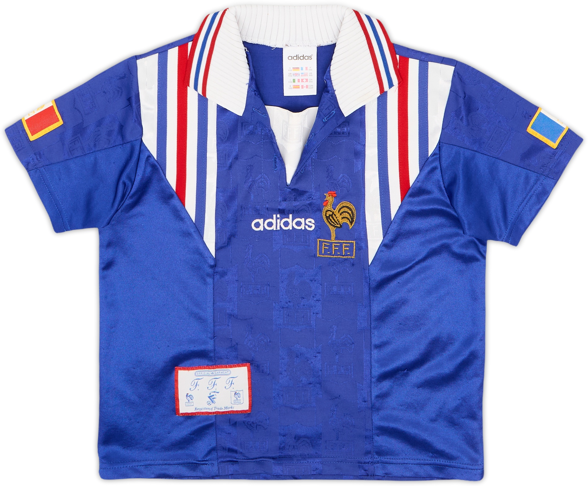1996-98 France Home Shirt - 6/10 - (7-8 Years)