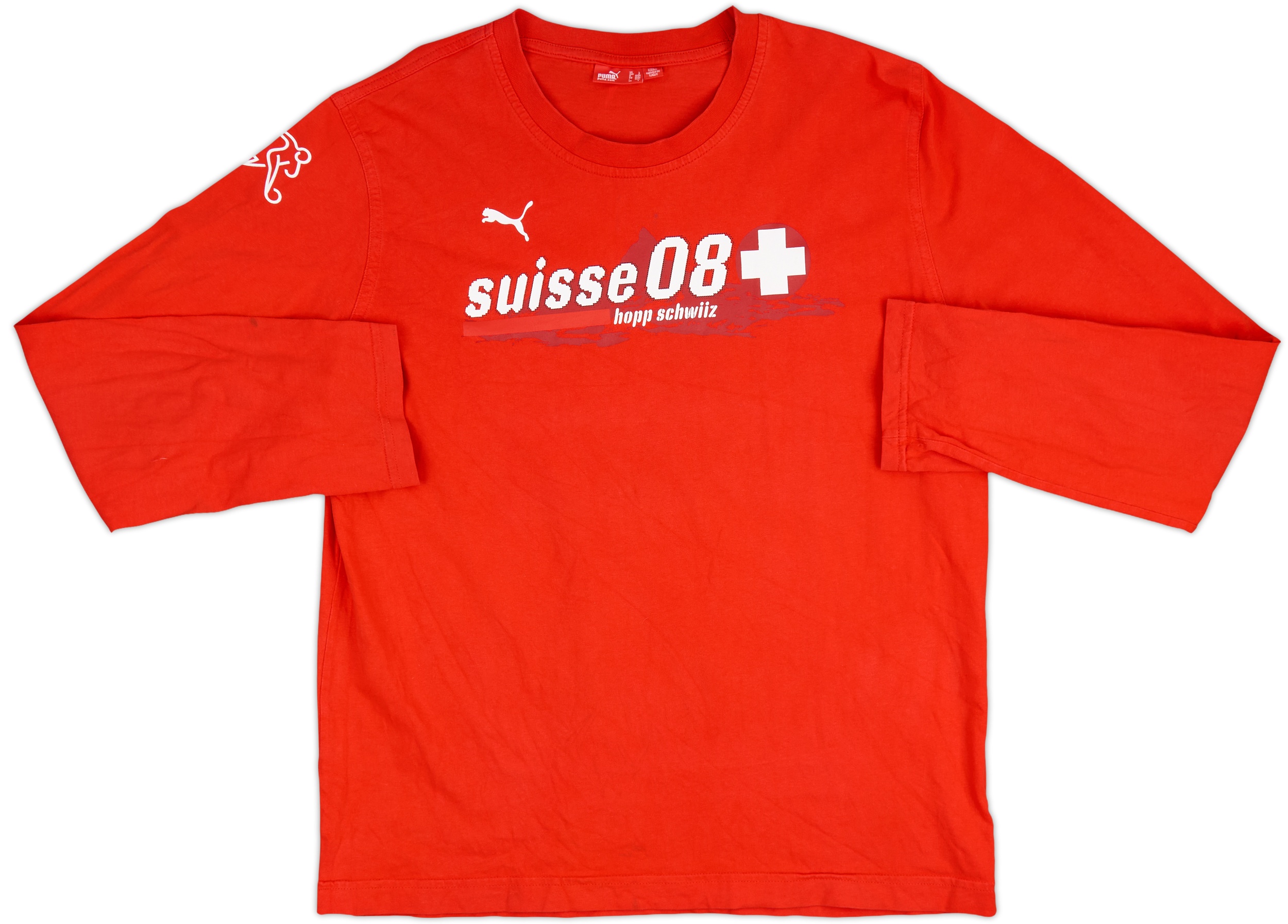 2008 Switzerland Puma L/S Fan Tee - 7/10 - (L)