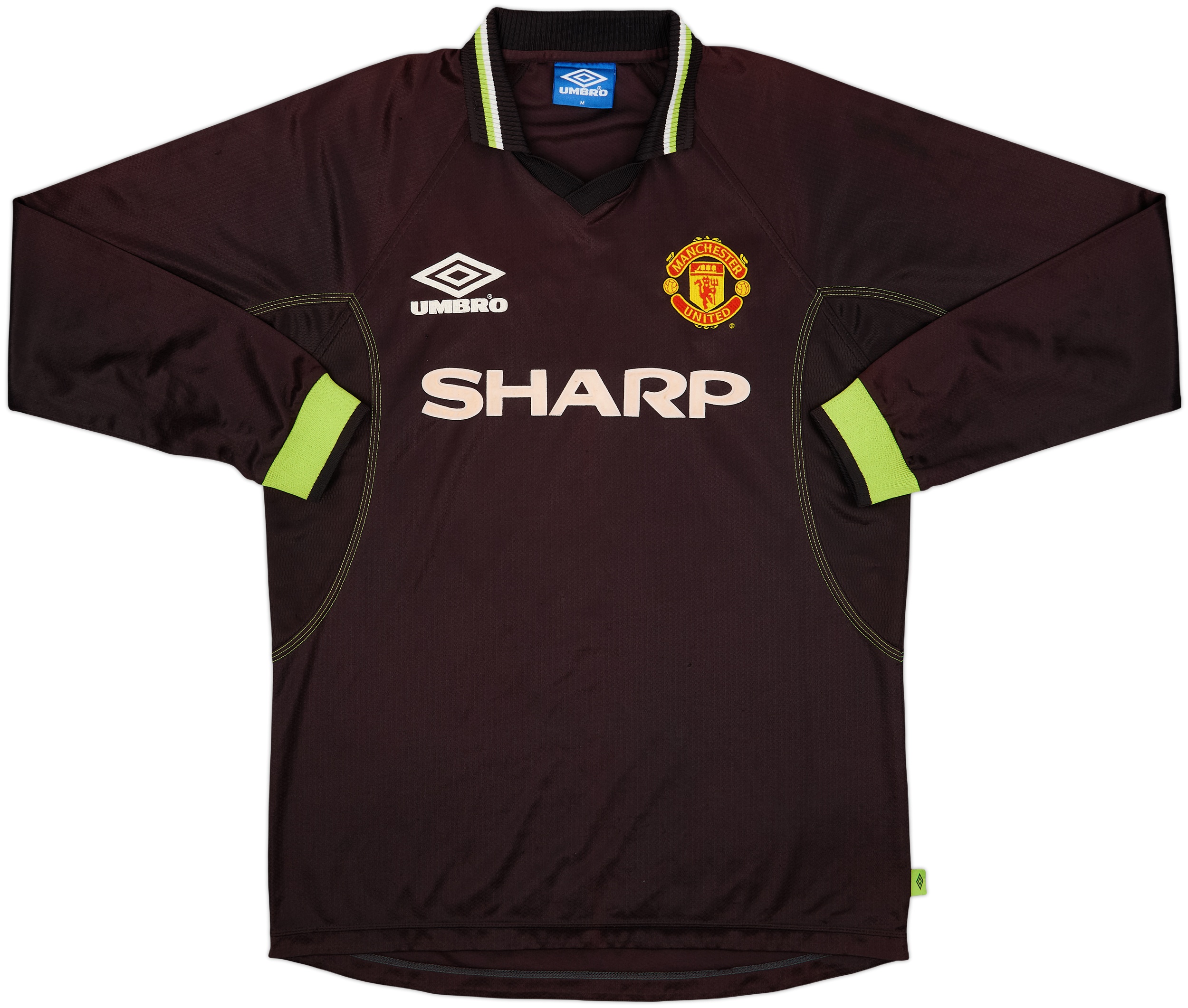 【希少】Man.U三冠ユニフォーム1998-99 SHARP × UMBRO MANCHESTER UNITED 1998 1999 HOME FOOTBALL SHIRT SOCCER