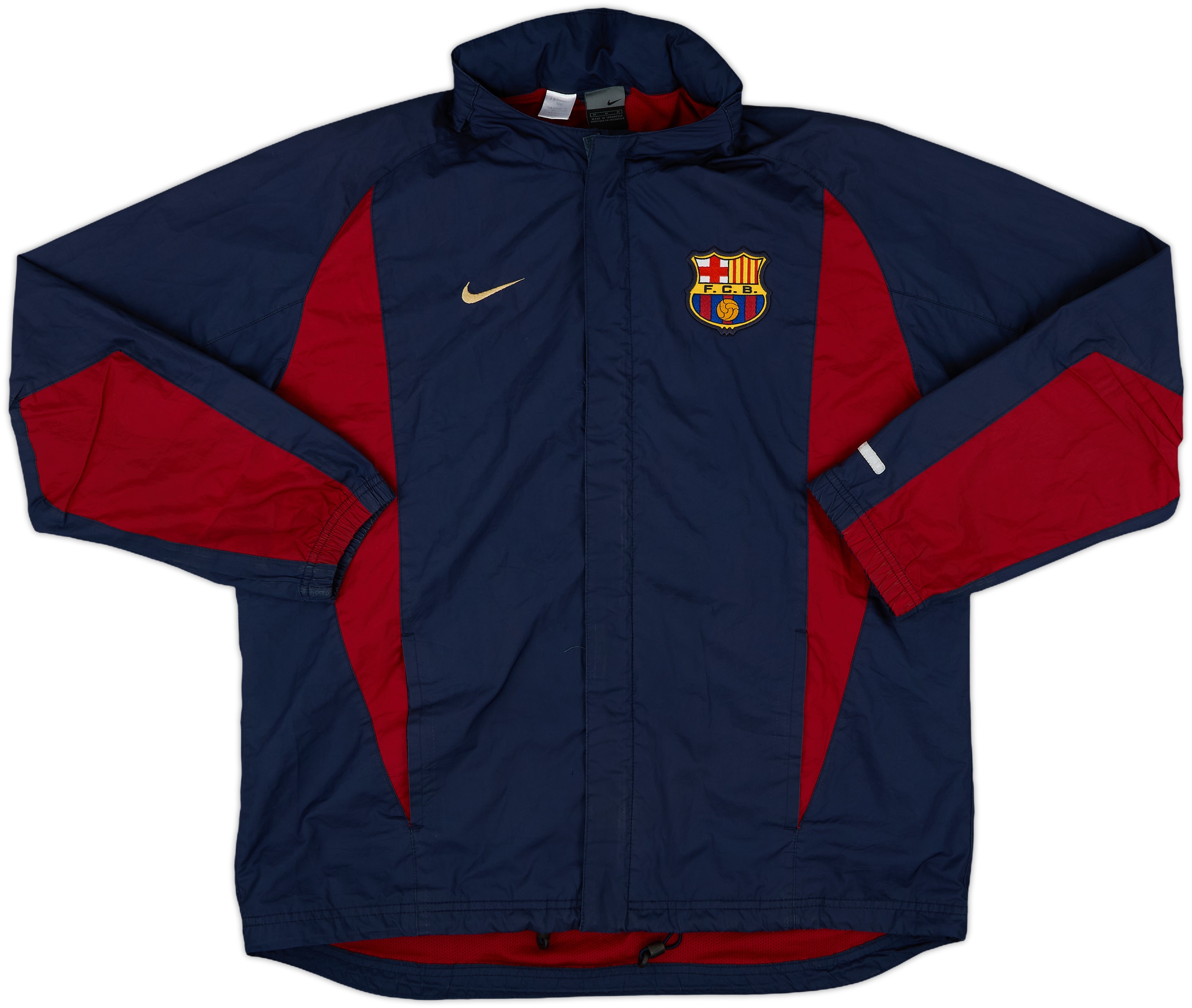 2002-03 Barcelona Nike Hooded Rain Jacket - 8/10 - (M)