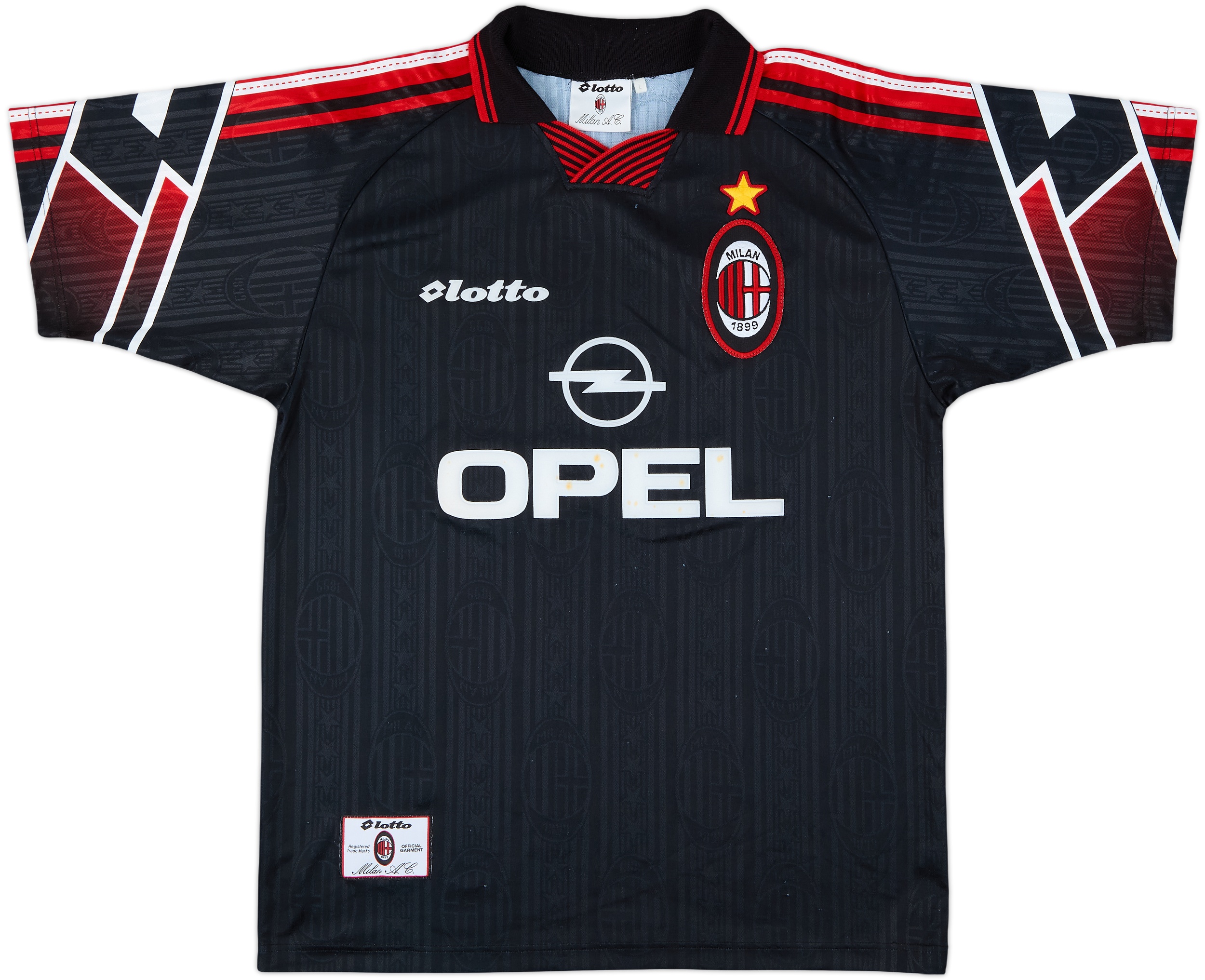 激レア　ACミラン 1997 1998 4th フレンドリーマッチシャツ 1997-98 AC Milan Third L/S Shirt - 10/10 - (M)