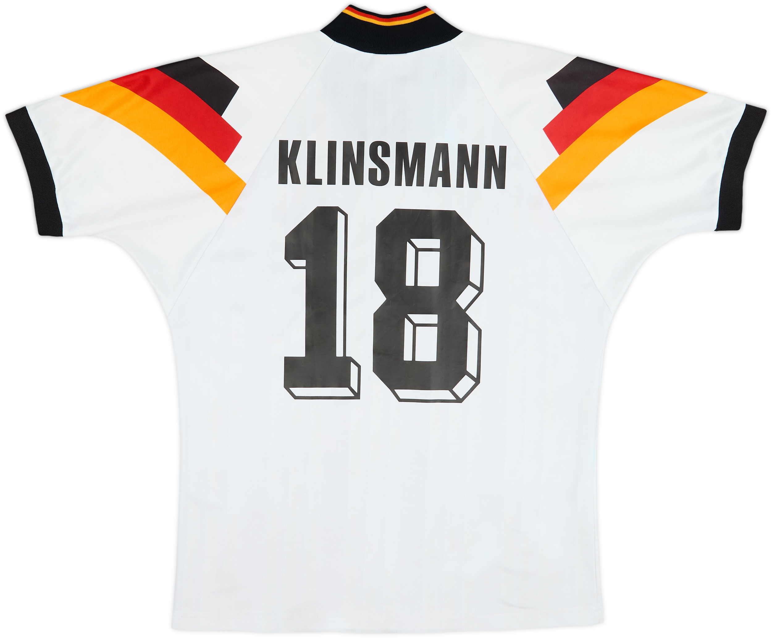  ドイツ代表 KLINSMANN 18番ジャージ 1992-94 Germany Home Shirt Klinsmann #18 - 6/10 - (L)