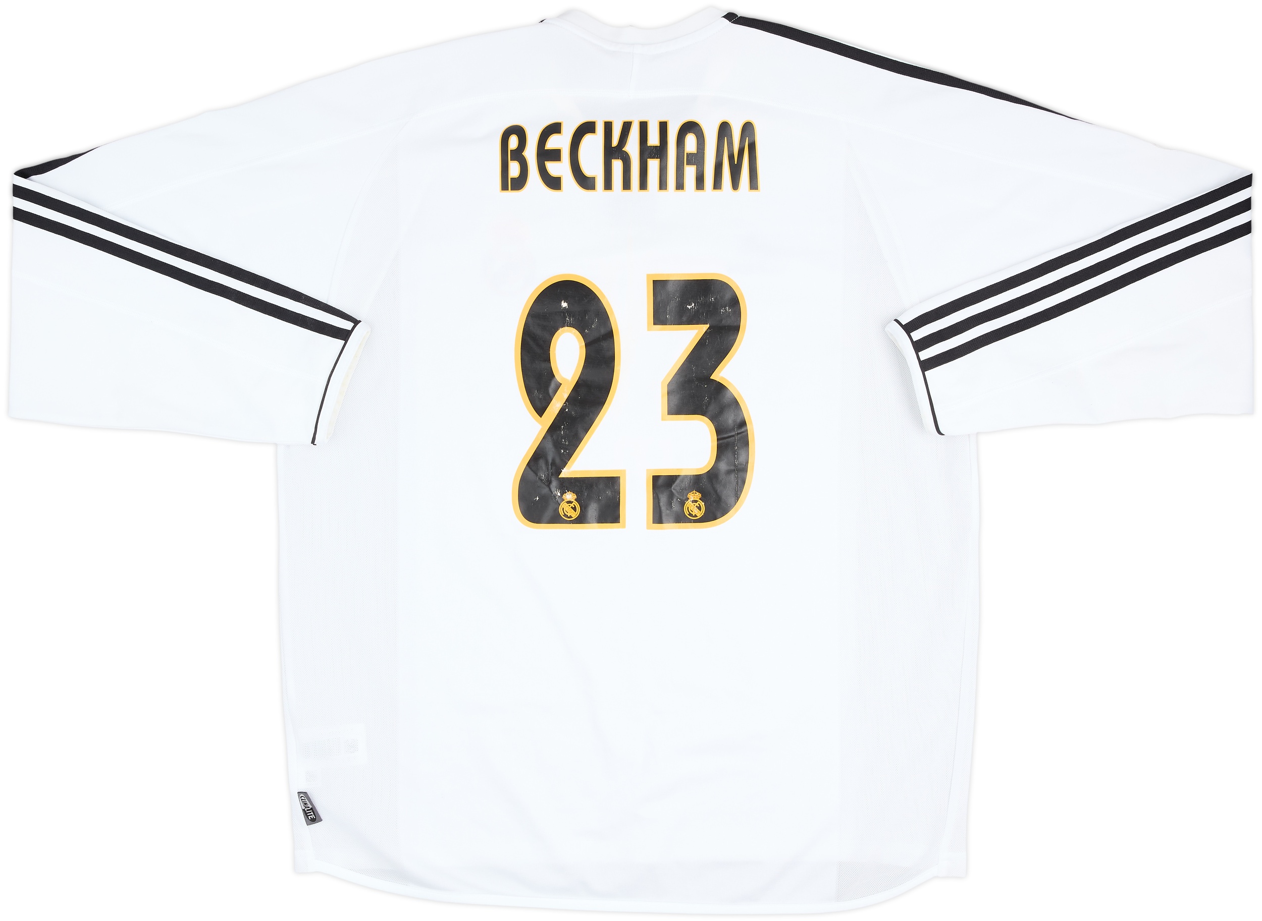  レアル・マドリード BECKHAM 23番シャツ 2003-04 Real Madrid Home L/S Shirt Beckham #23 - 6/10 - (XL)