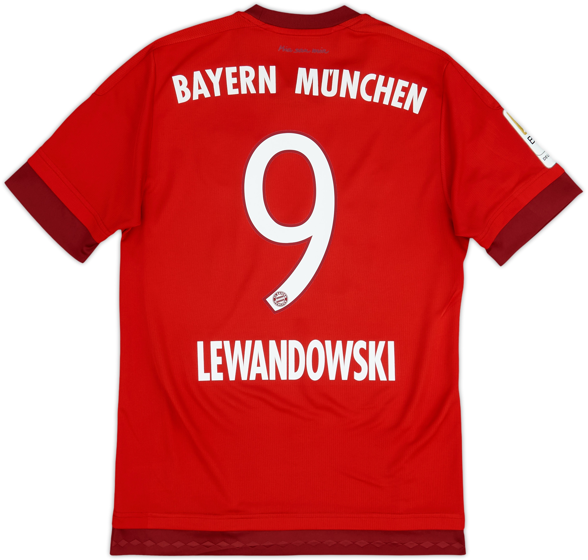 2015-16 Bayern Munich Home Shirt Lewandowski #9 - 8/10 - (S)