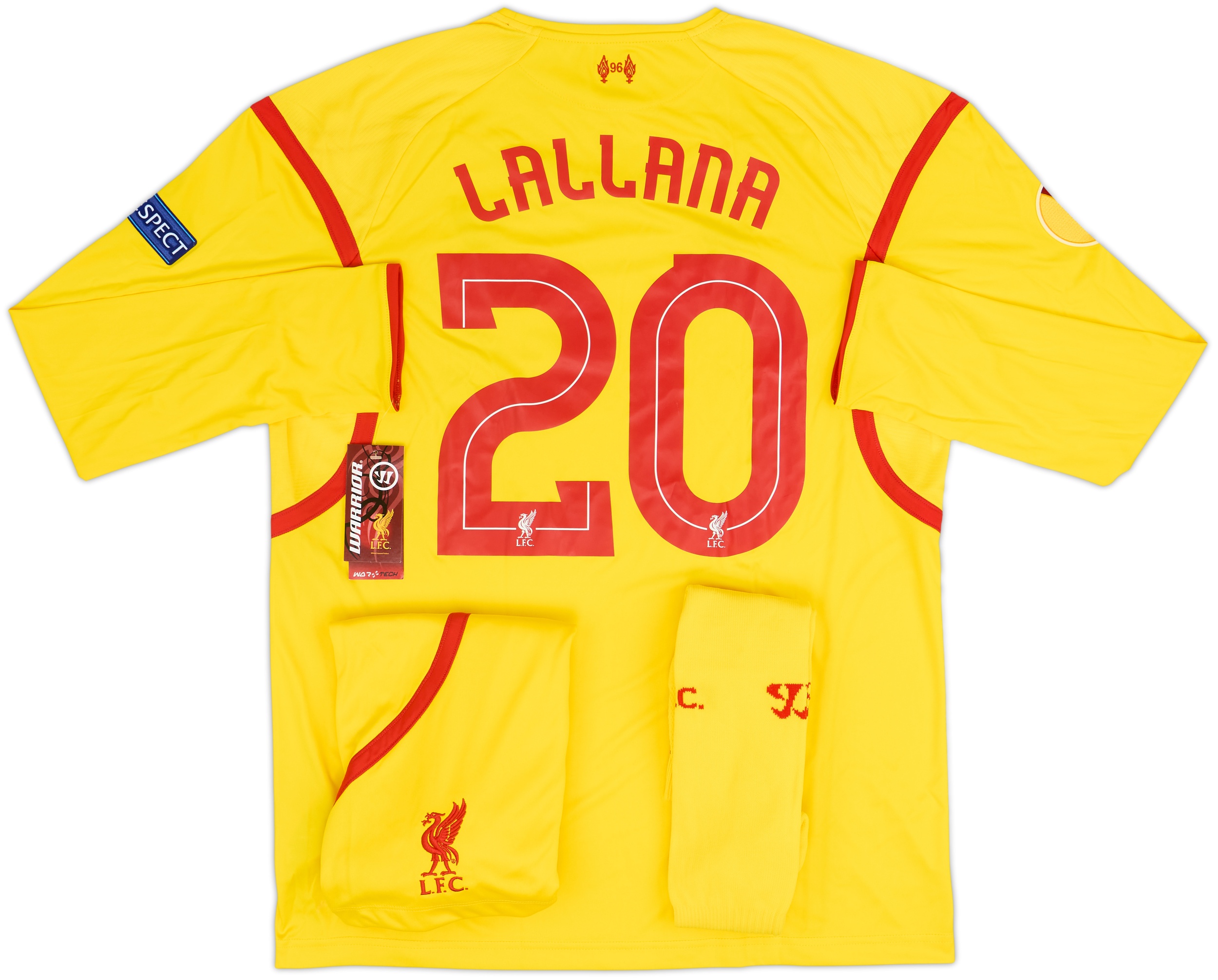 2014-15 Liverpool Away L/S Full Kit Lallana #20 (XL)