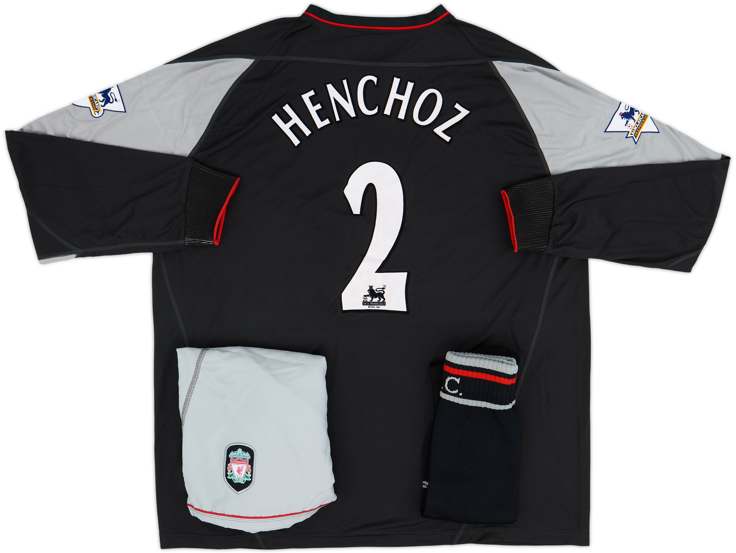 2002-04 Liverpool Away L/S Full Kit Henchoz #2 (XL)